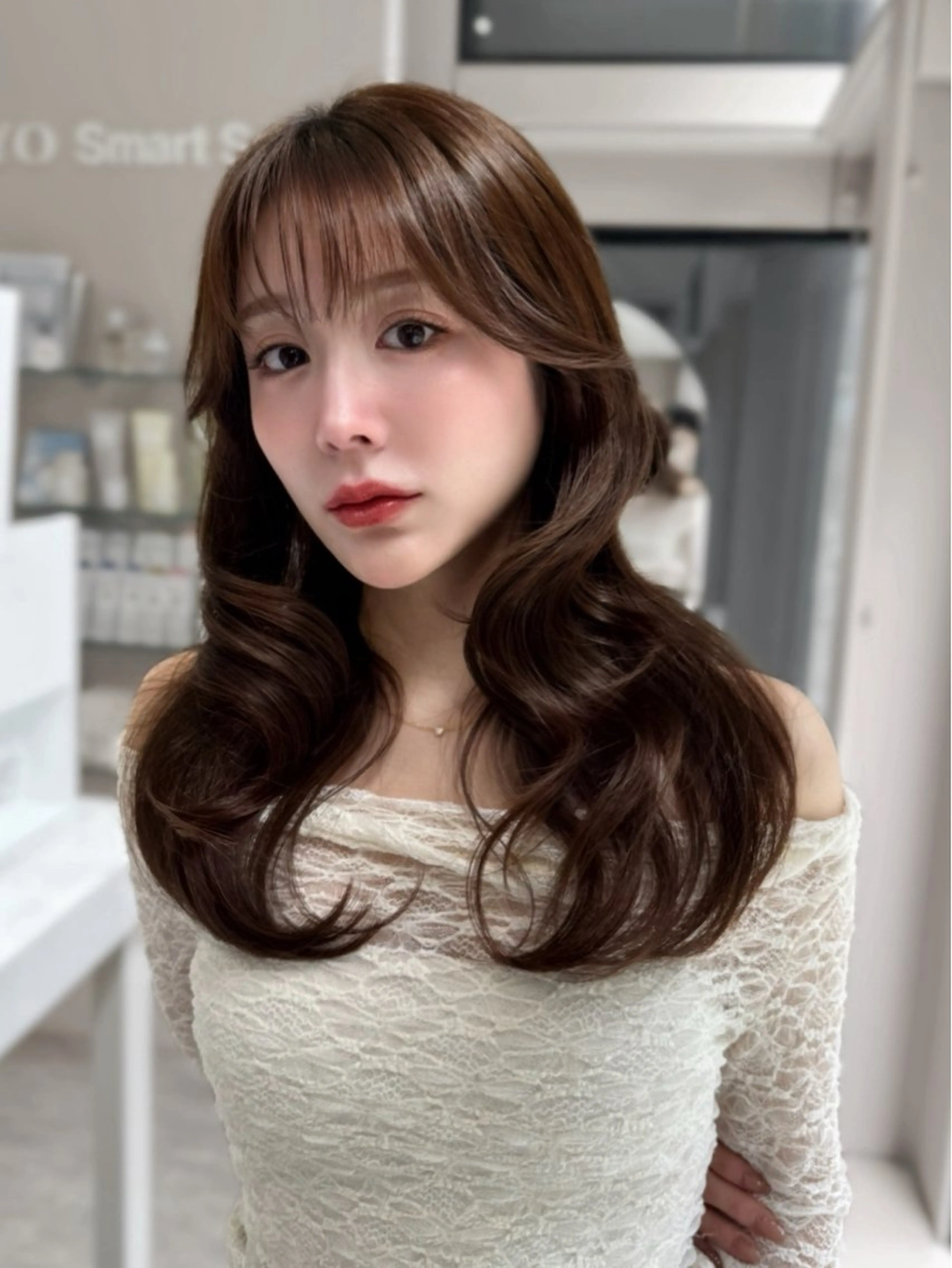 セミロング カラー カット ヘアカラー トリートメント 新宿/レイヤー 顔周りカット溝手優太のヘアスタイル
