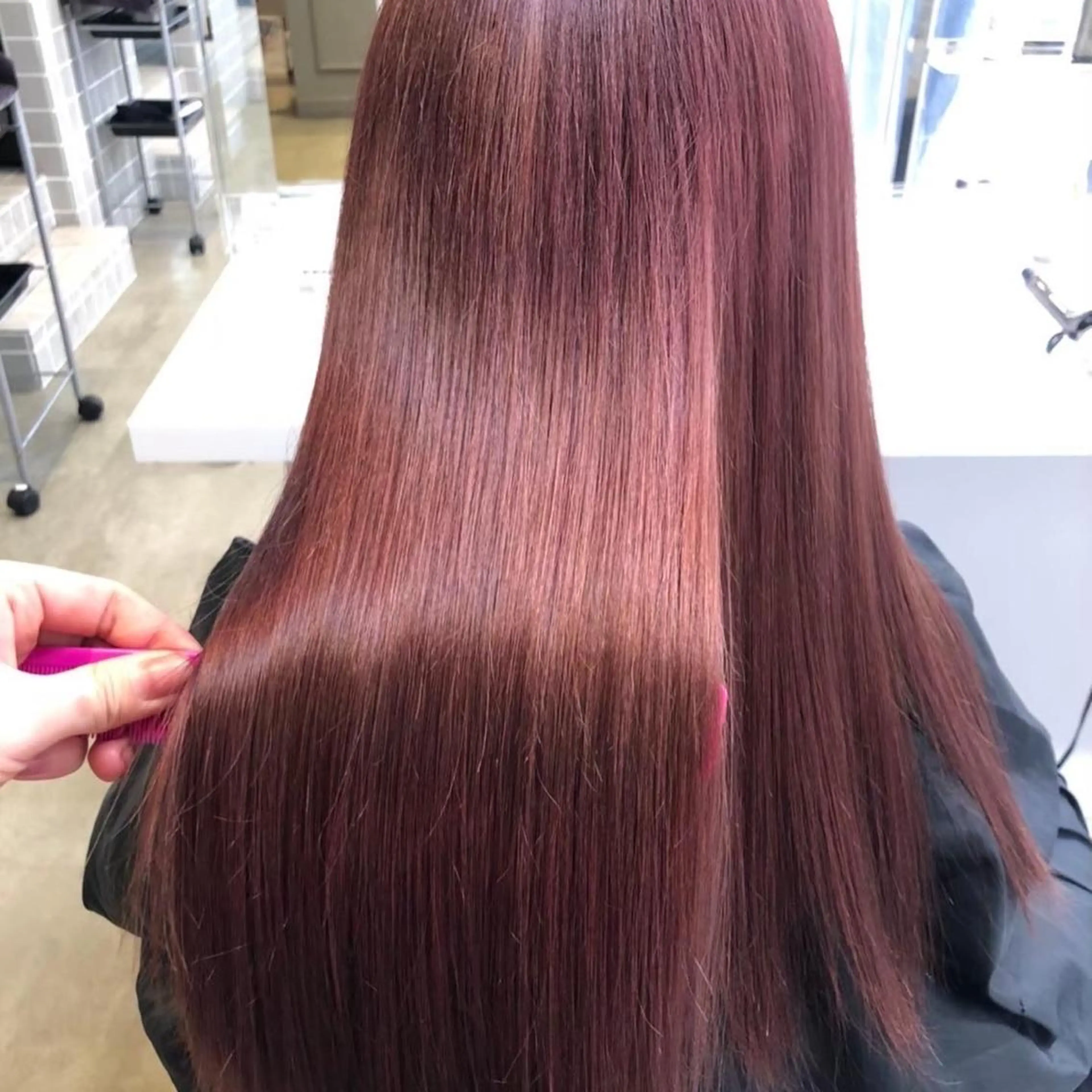 ロング カラー ブリーチ ピンクカラー 💖札幌カラー 指名No.1💖玲奈のヘアスタイル