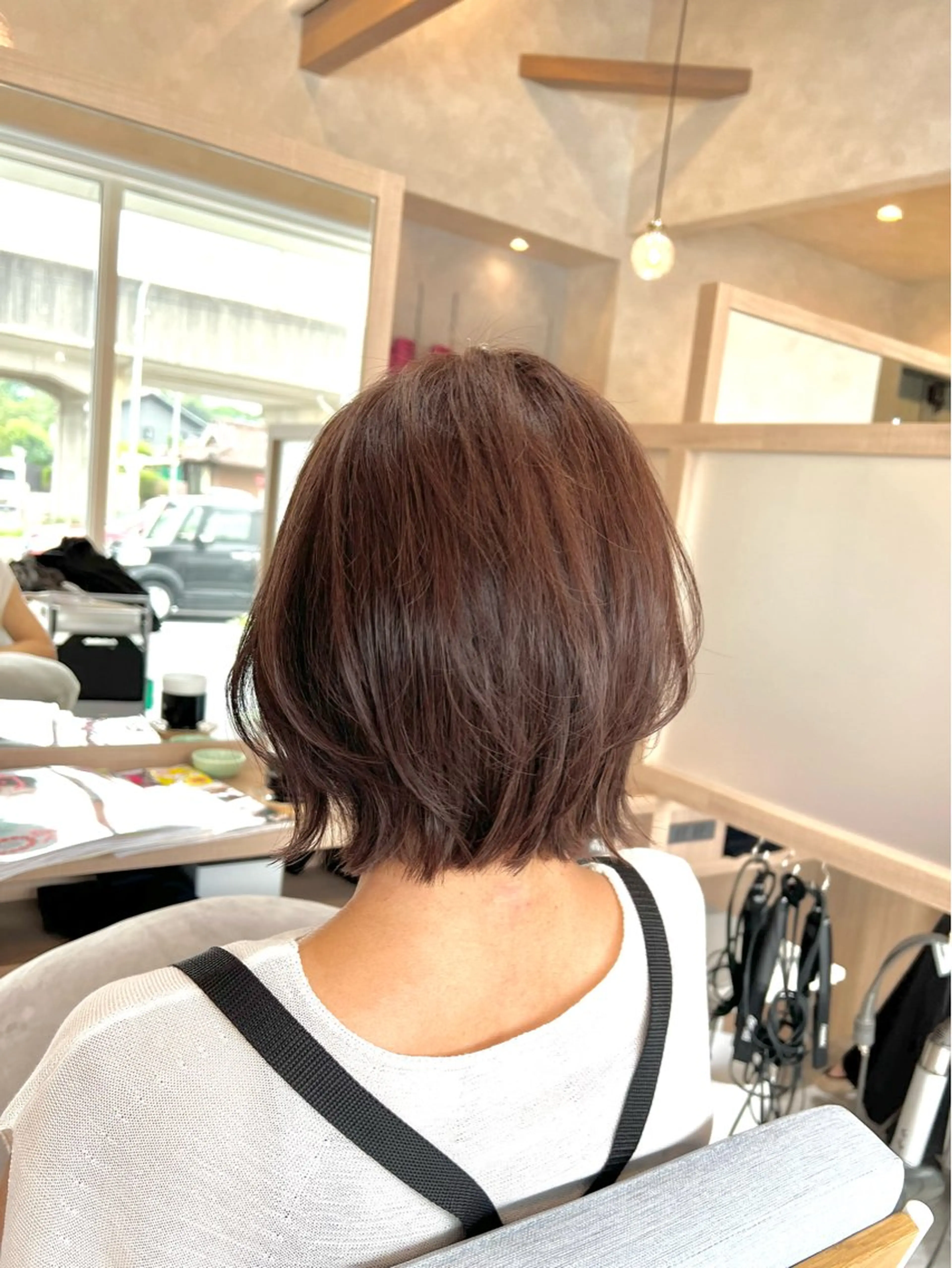 ミディアム カラー ボブレイヤー ボブ レイヤーカット カット ヘアカラー トリートメント 美容室Plaser(プラセル)所属・YUKA .のヘアスタイル