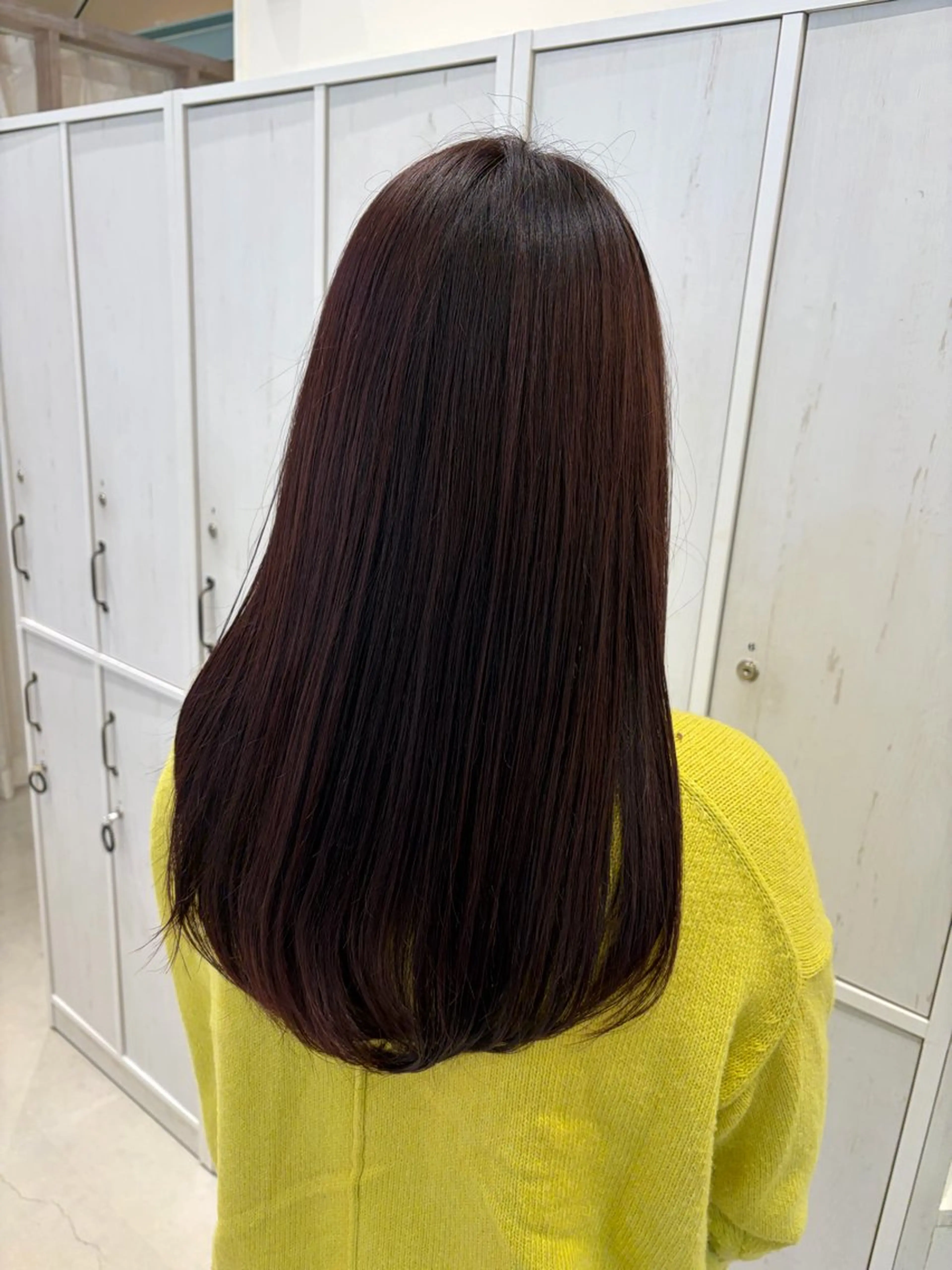 ミディアム ピンクブラウン ヘアカラー トリートメント 太田 千尋のヘアスタイル