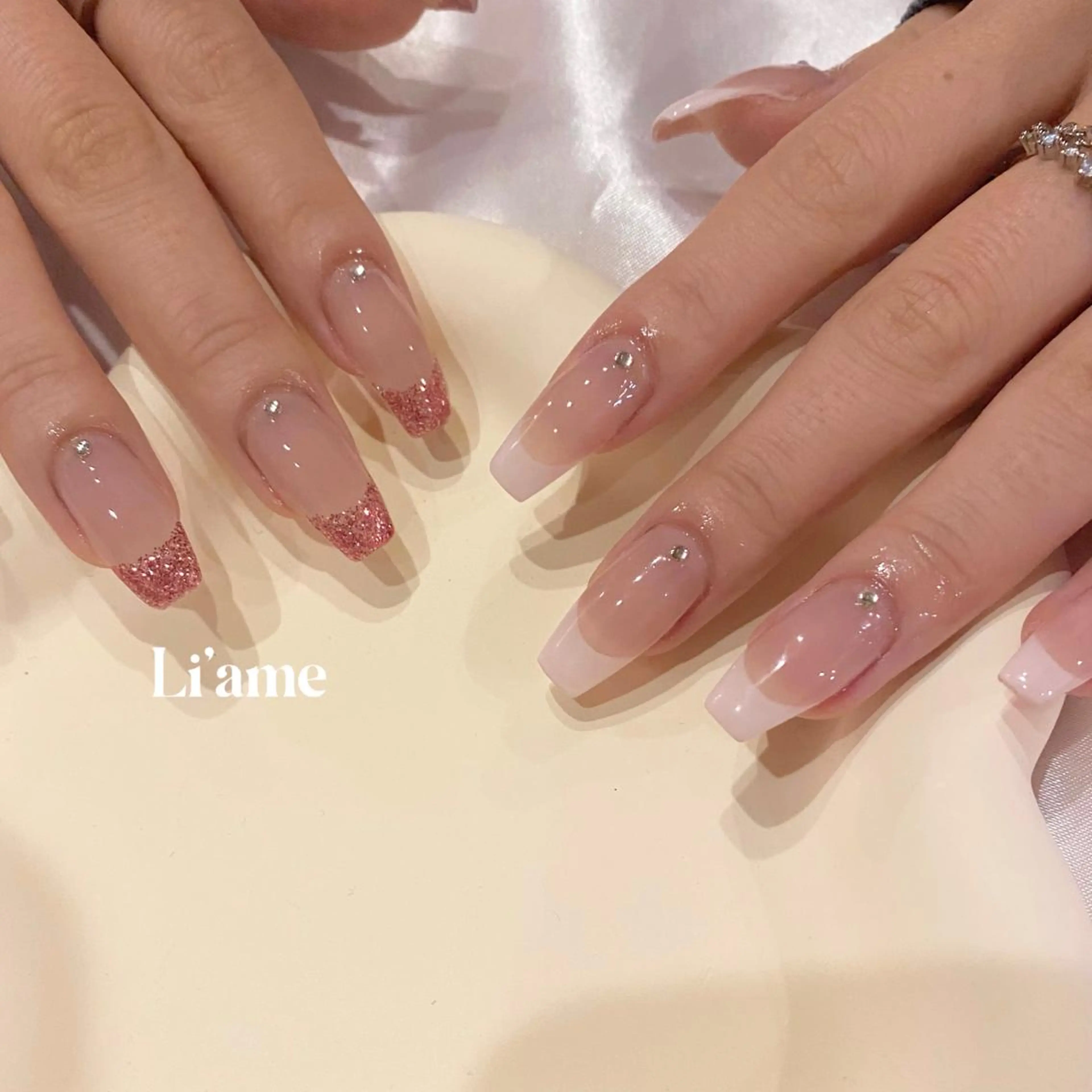 ネイル ストーンネイル ハンドネイル Luna 【Li'ame】のネイルデザイン