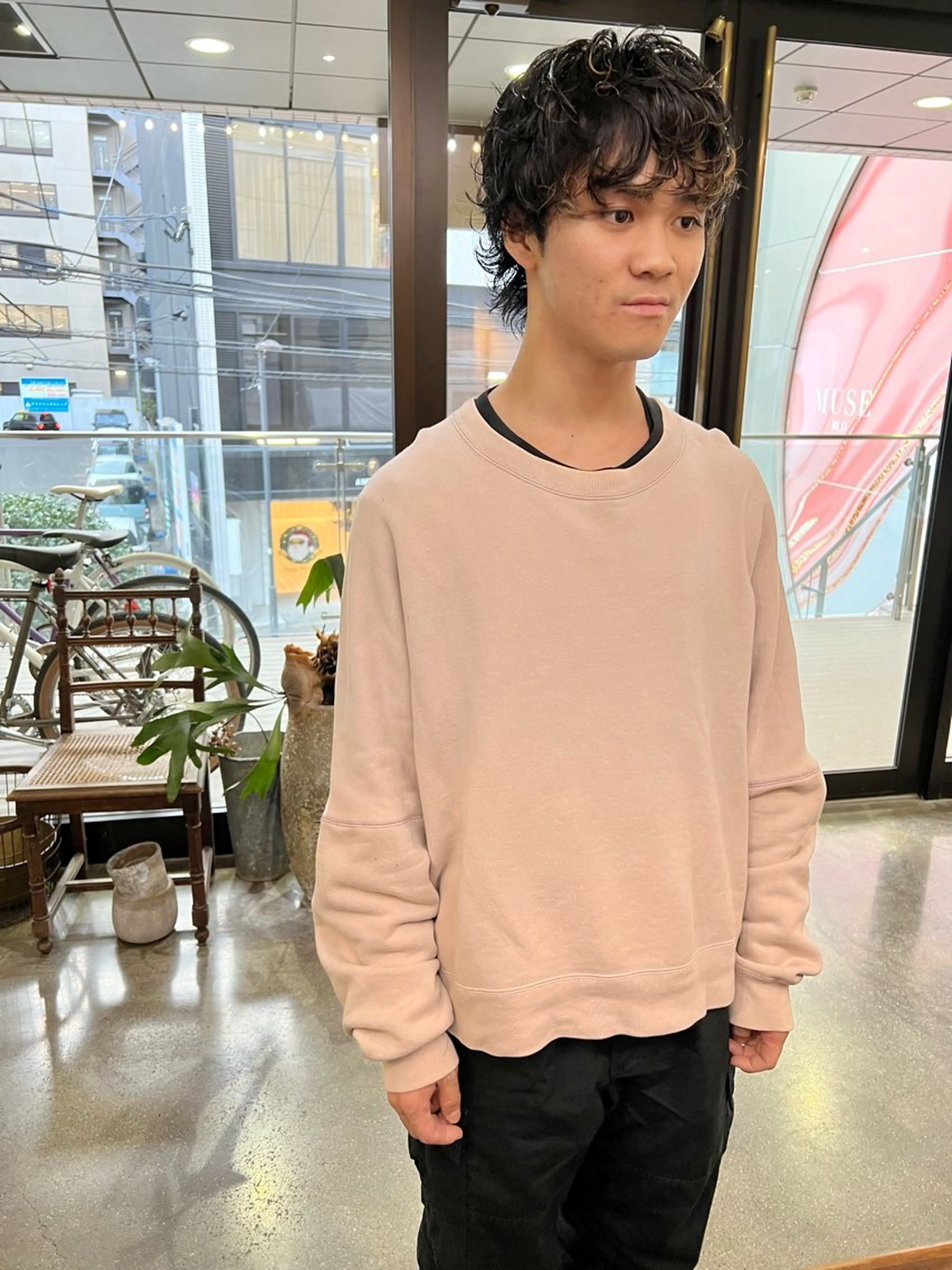 パーマ メンズ メンズパーマ メンズウルフカット ウルフカット カット パーマ 千葉 郁也のヘアスタイル