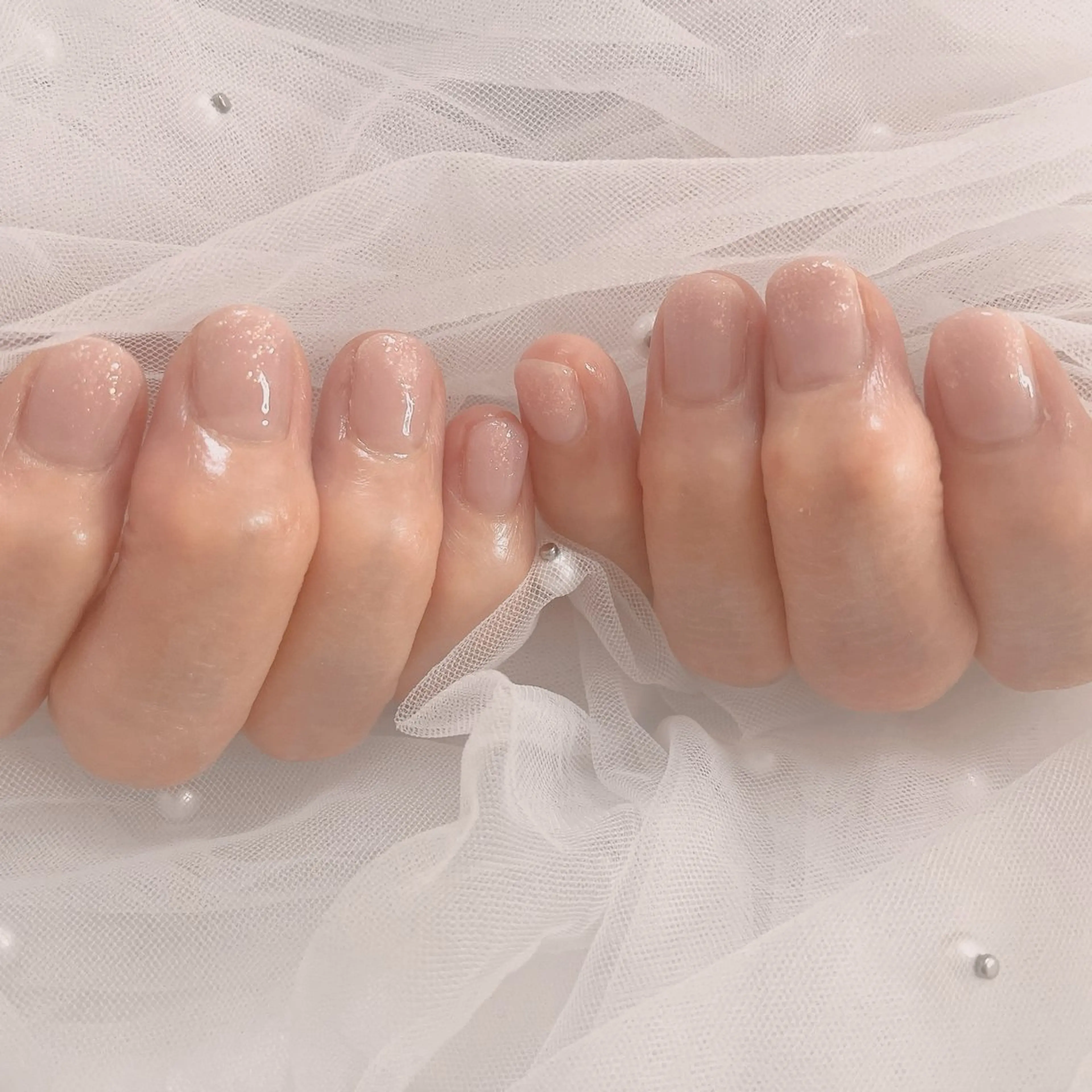 ネイル ラメ(グリッター) シンプルネイル ハンドネイル ネイルサロン なっちゃん(古千谷)のネイルデザイン