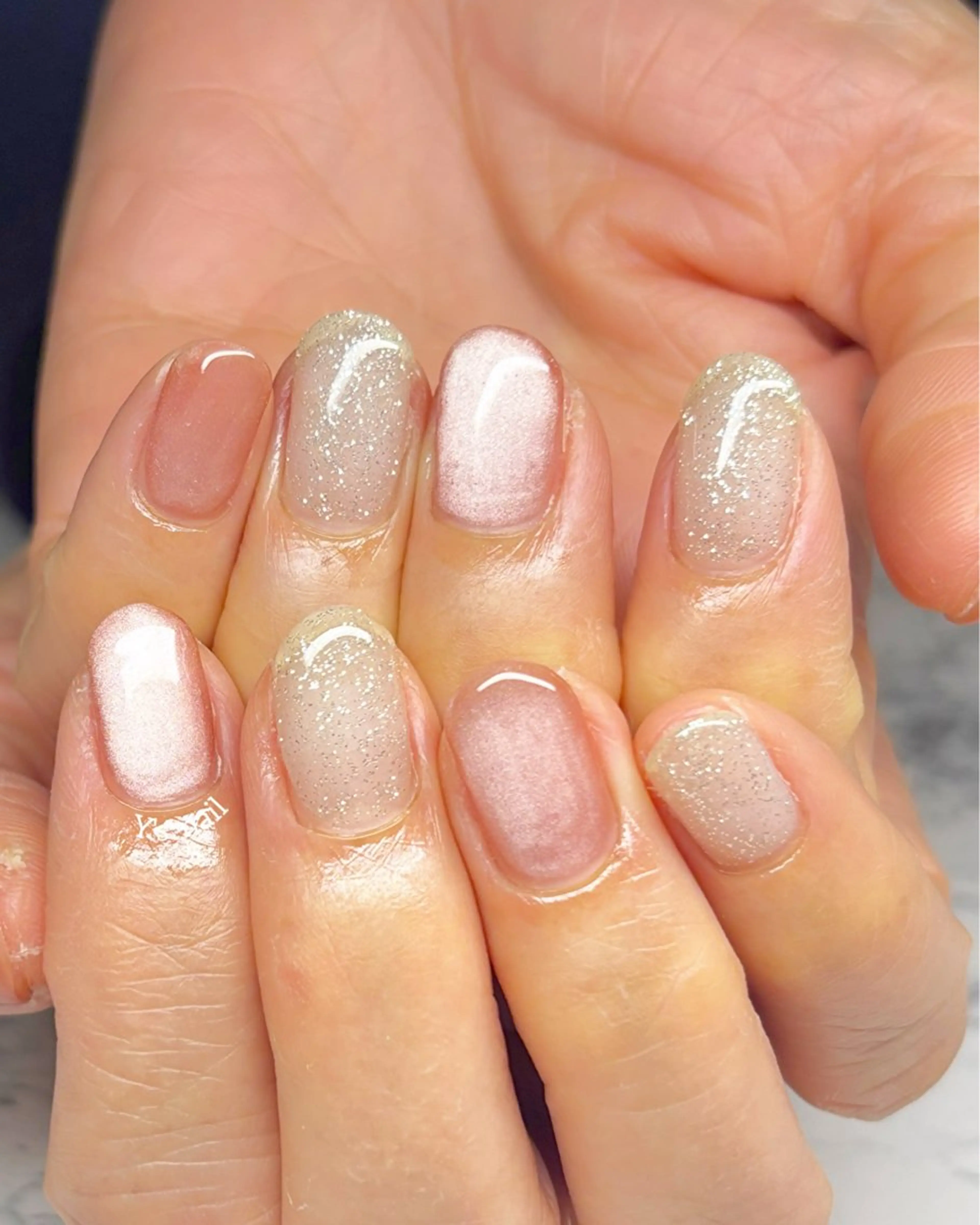 ネイル フラッシュネイル マグネットネイル 手書きが得意🖌️ Y’s  nailのネイルデザイン