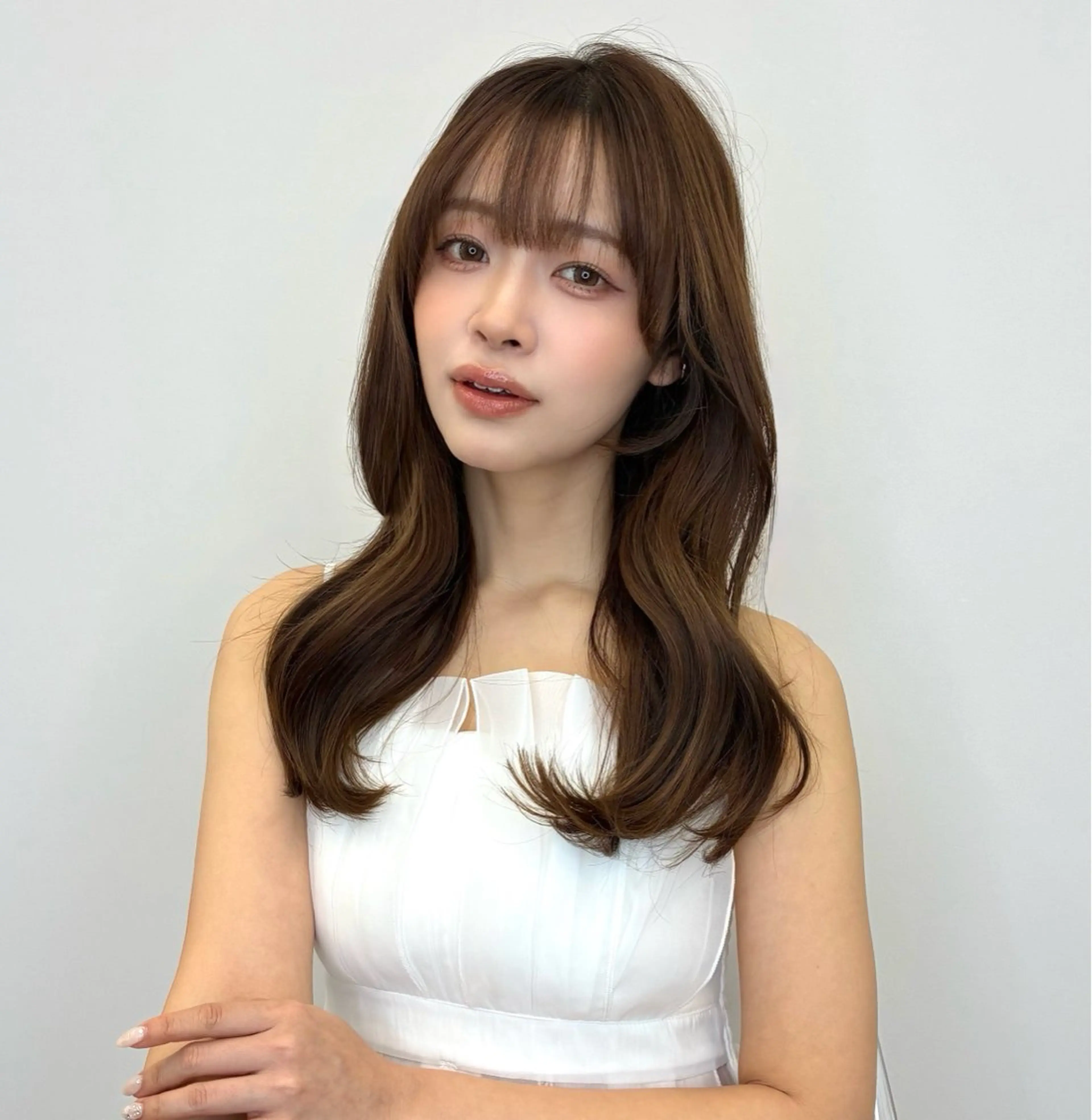 ロング くびれヘア 韓国風ヘア 碓氷 梨乃のヘアスタイル