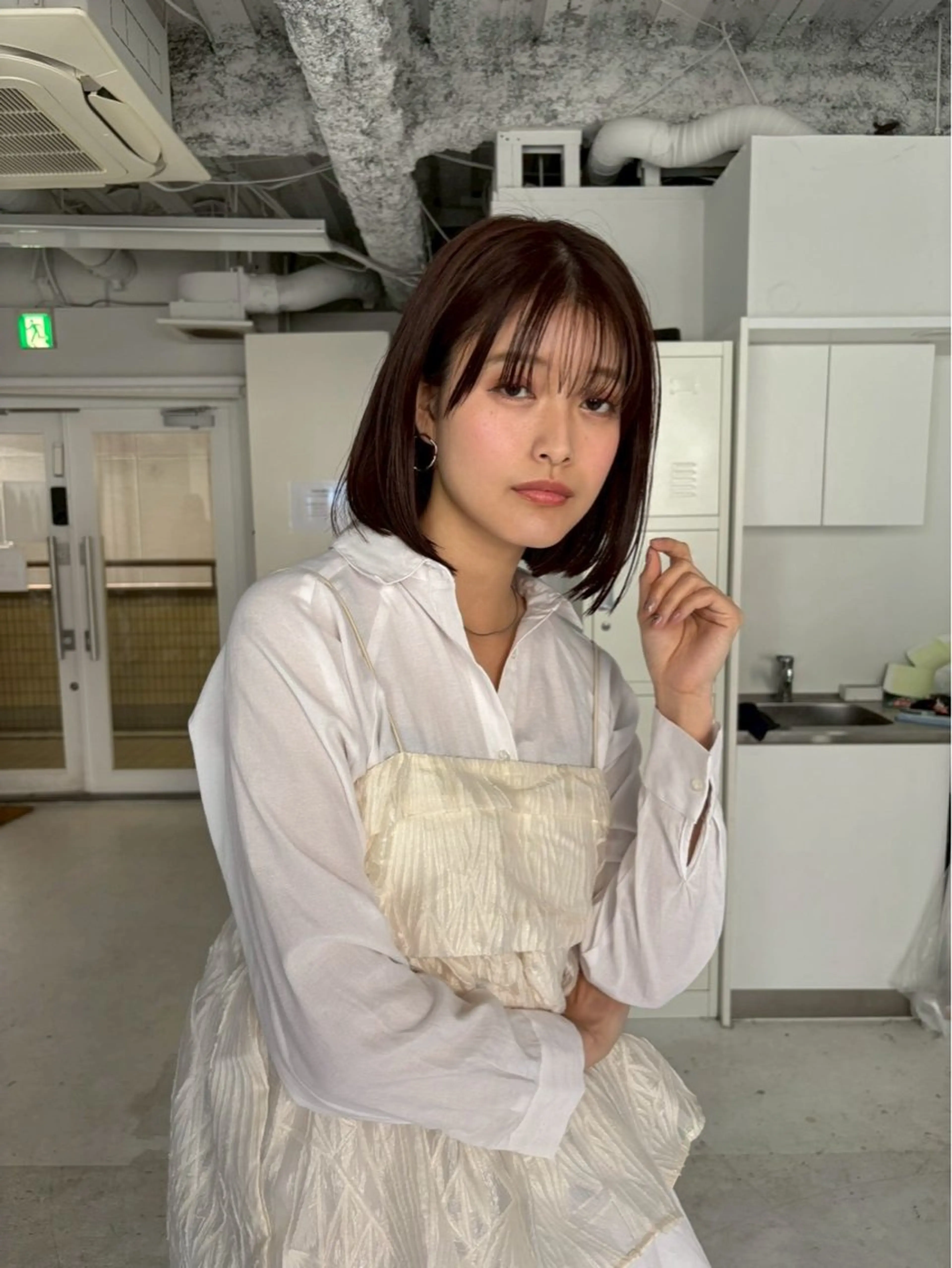 ショート カット ヘアカラー トリートメント 伶風/ボブ/ ハッシュカットのヘアスタイル