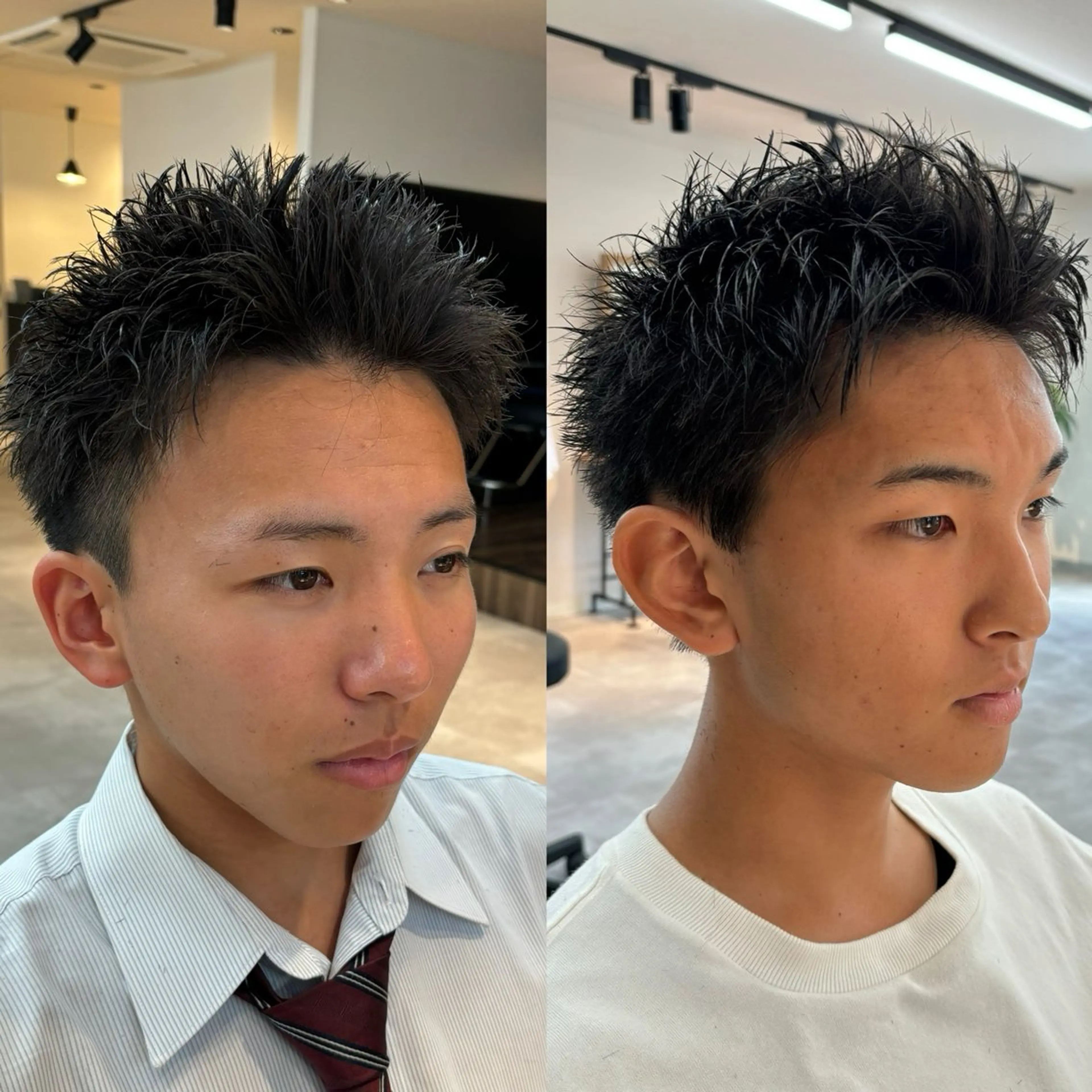 メンズ スパイキーショート カット 保立/フェザーパーマ /メンズカット千葉のヘアスタイル