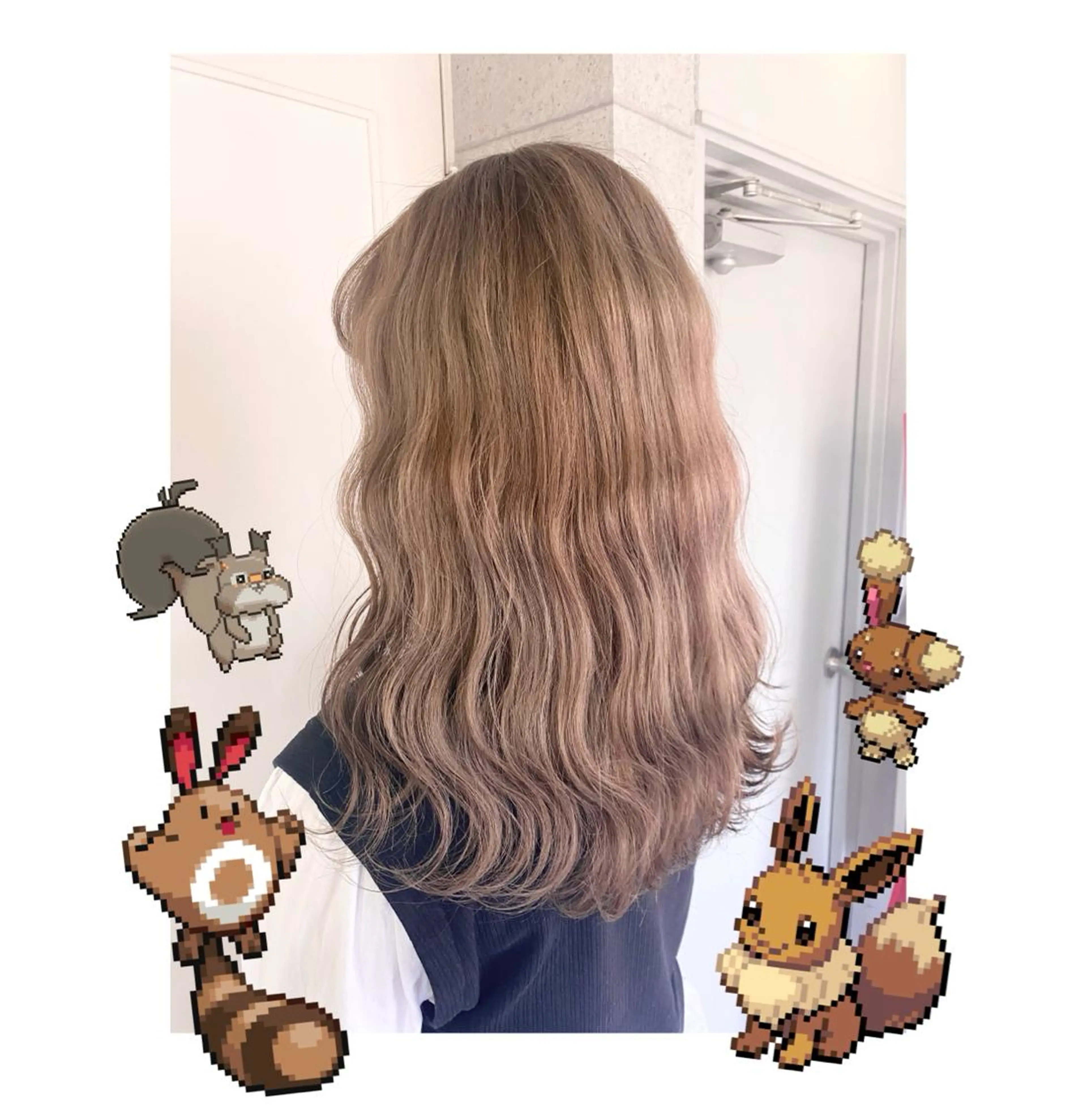 セミロング カラー ベージュカラー ヘアカラー TSUNO🦖 派手髪/オタク美容師のヘアスタイル