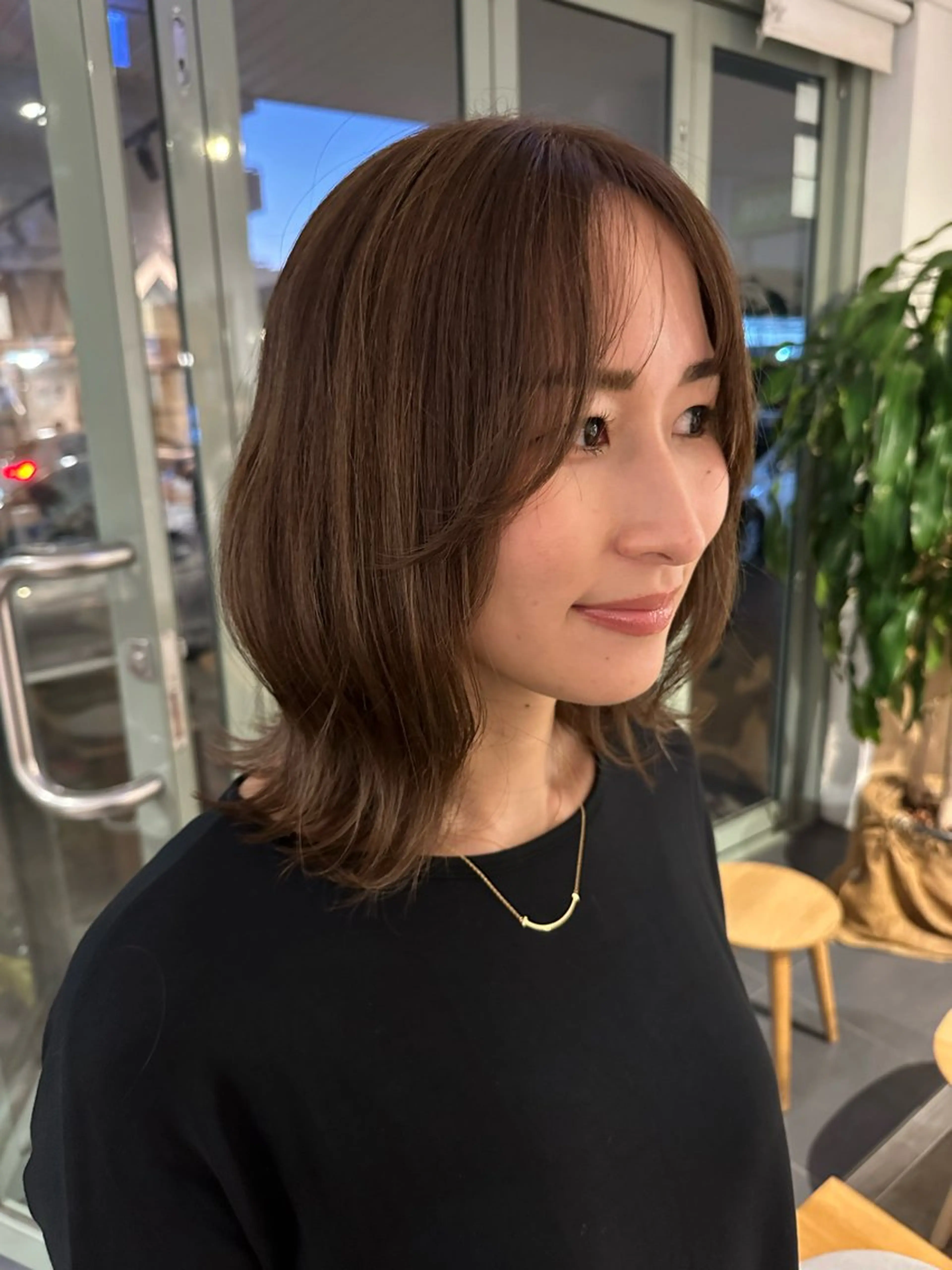 ミディアム カラー カット ヘアカラー トリートメント レイヤー/ナチュラル 💐nao.のヘアスタイル