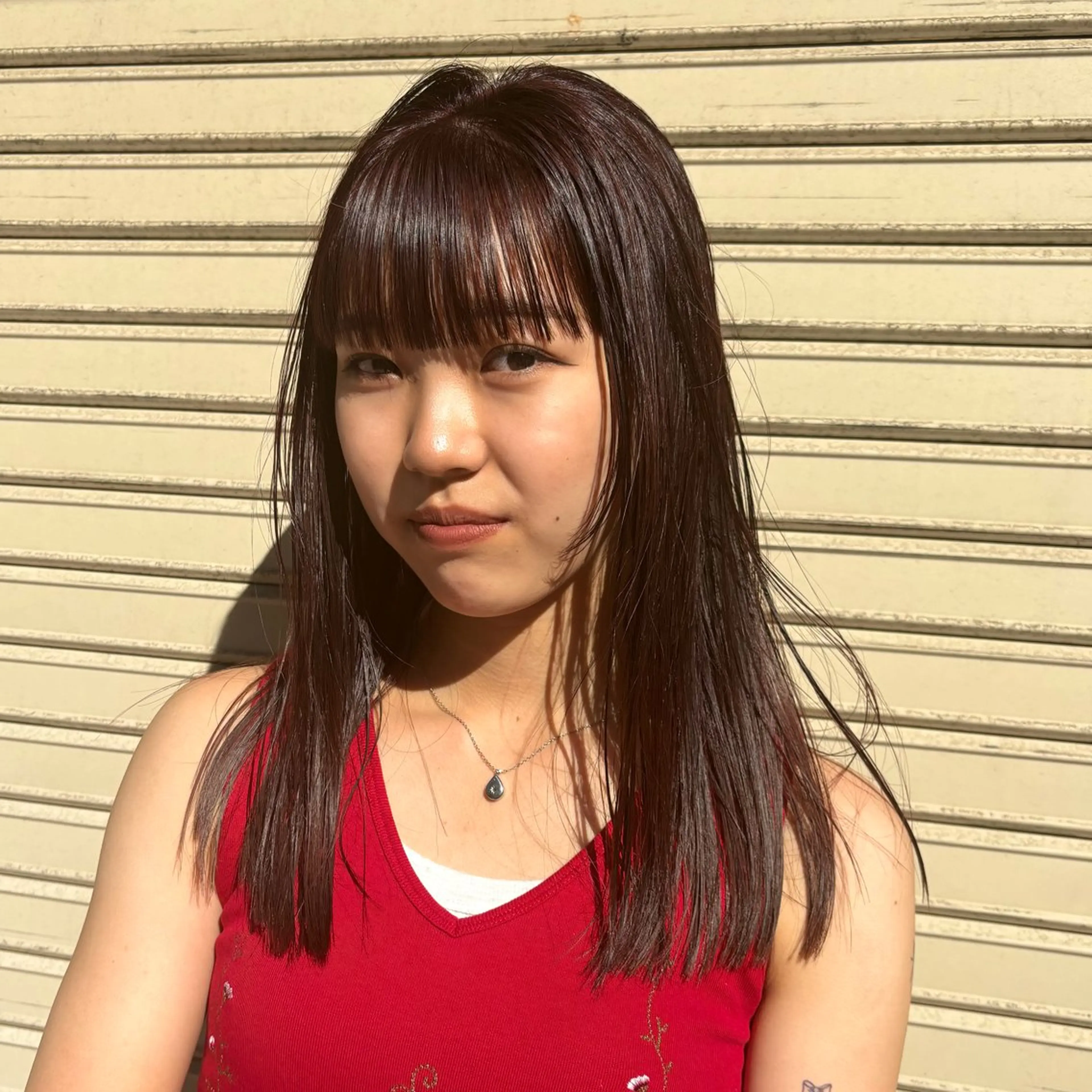 ロング カラー レッドカラー ヘアカラー izumi/ ボブ/パーマのヘアスタイル