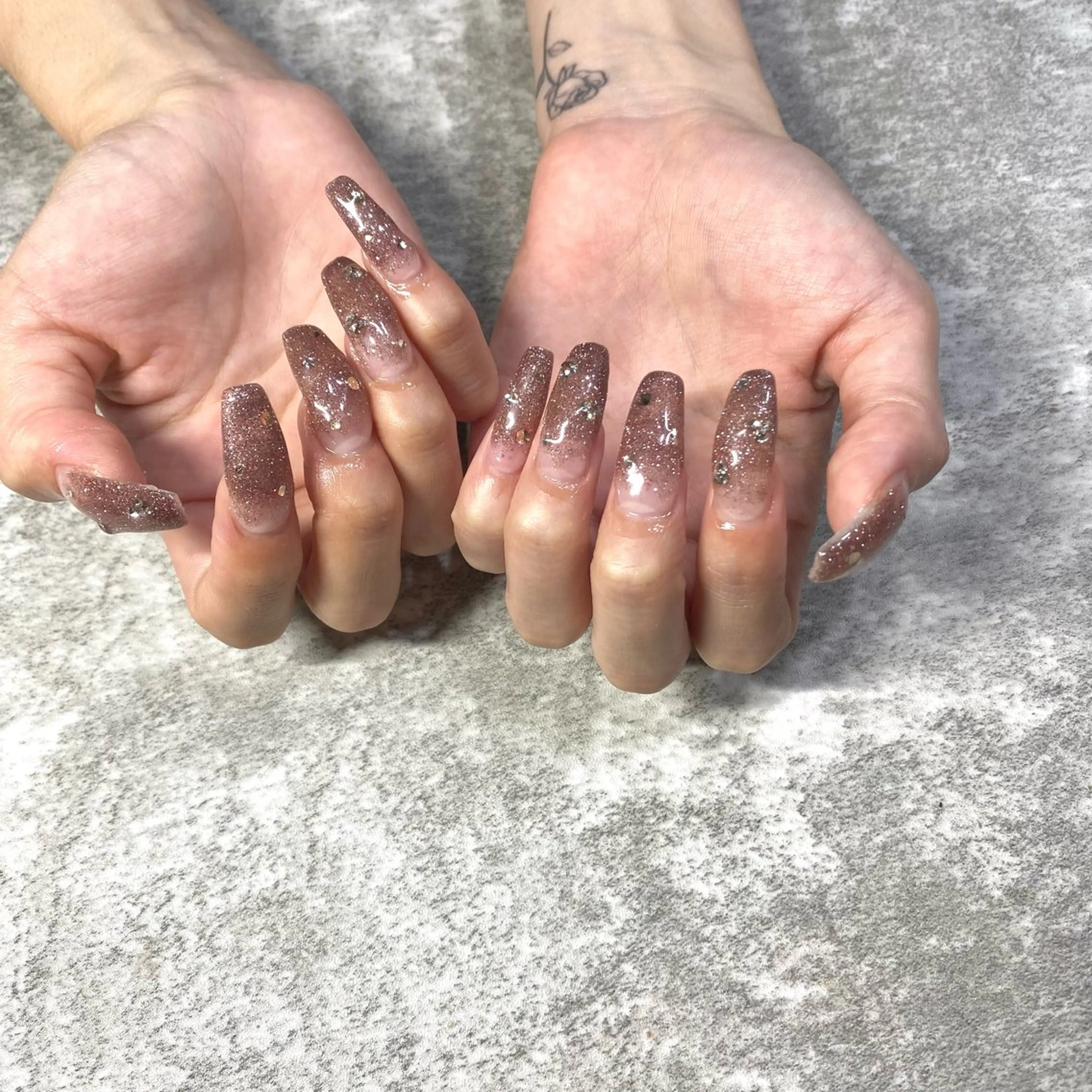 ネイル フラッシュネイル ラメ(グリッター) ピンク その他(ネイル) ★Rinail... .のネイルデザイン