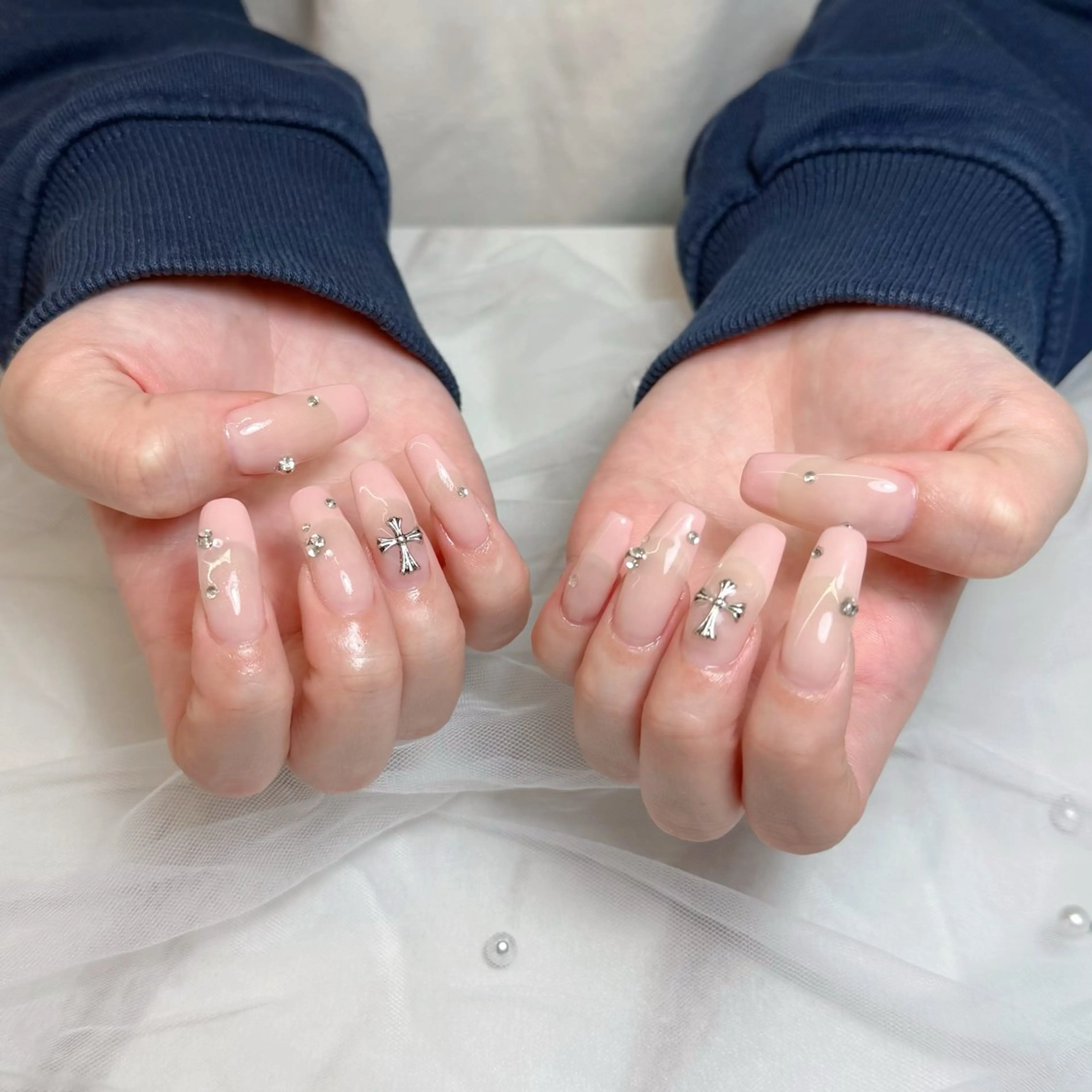 ネイル ハンドネイル mau🩵nail 堺筋本町｜心斎橋のネイルデザイン