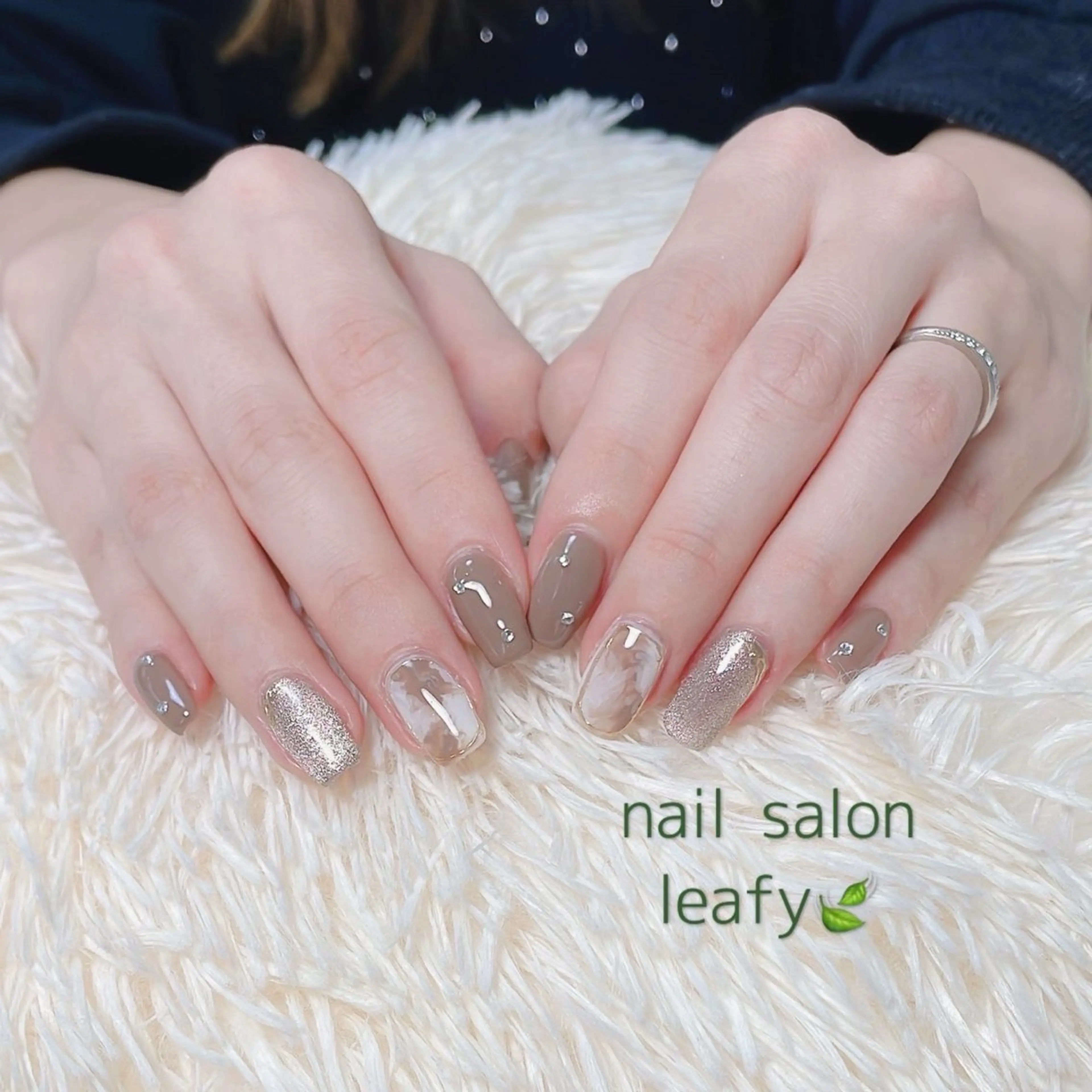 ネイル ニュアンスネイル ネイルサロン leafyのネイルデザイン