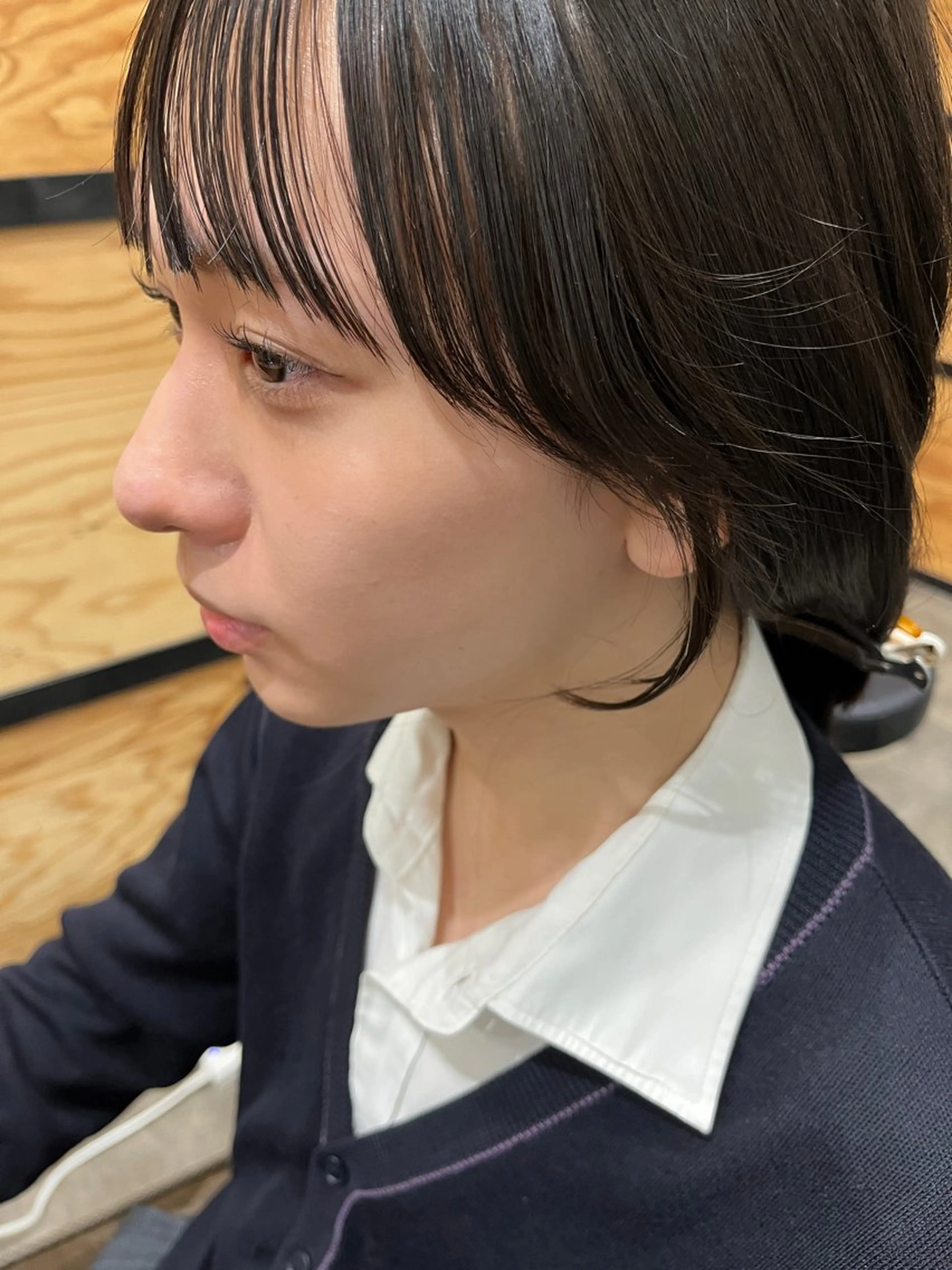 ミディアム カラー 久木原 ゆりのヘアスタイル