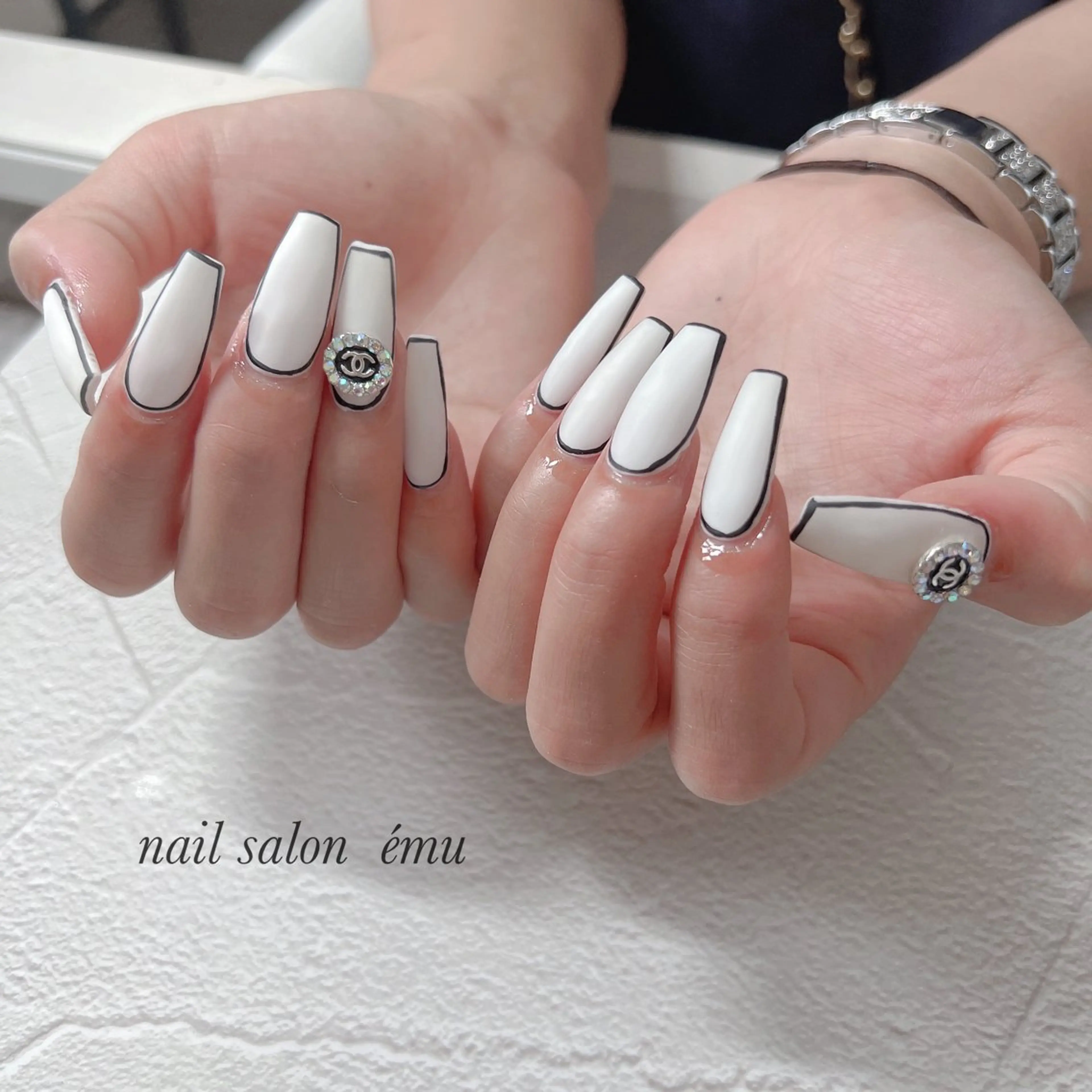 ネイル スカルプネイル ハンドネイル nail salon émuのネイルデザイン