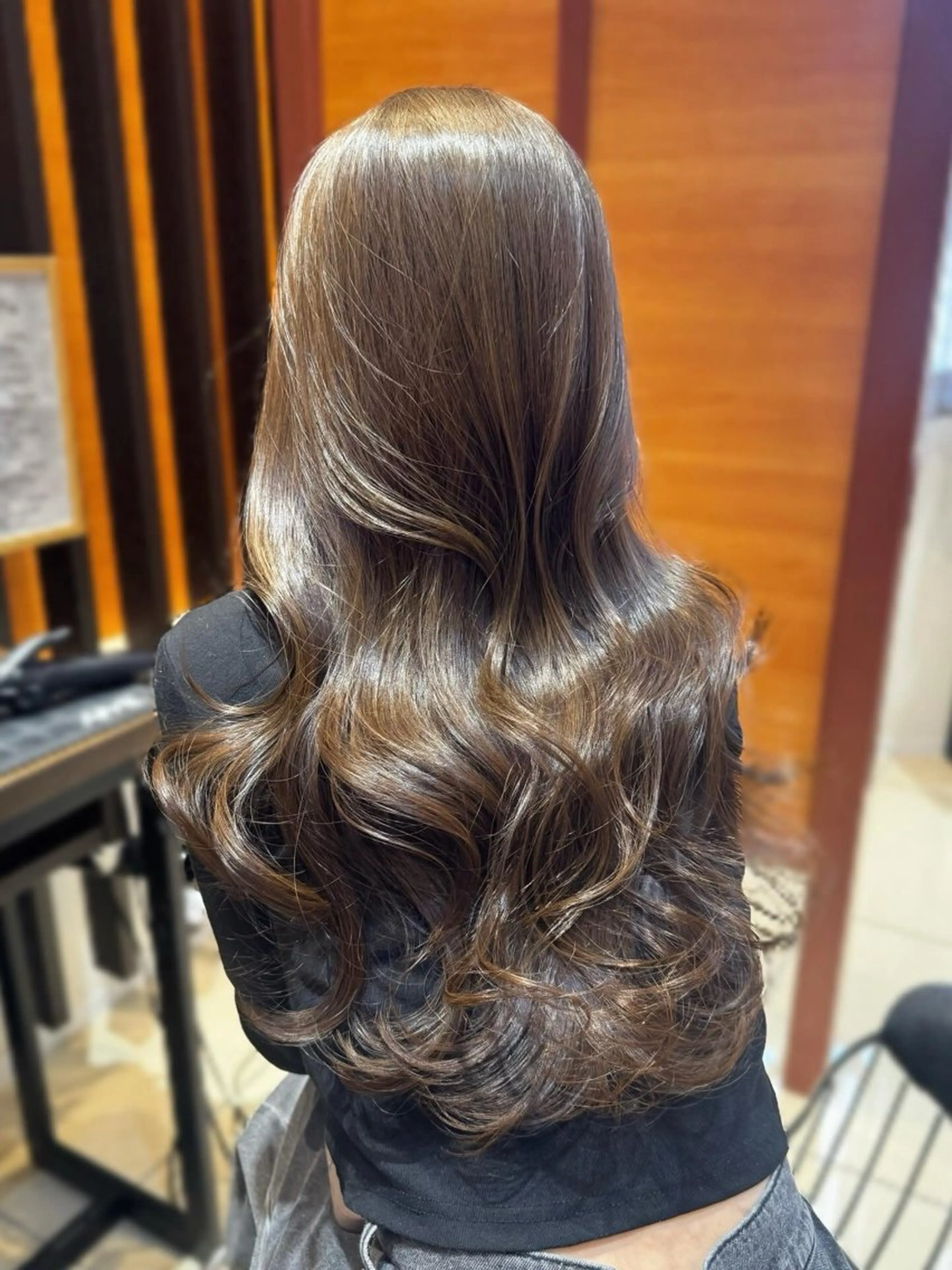 ロング レイヤーカット カット ヘアカラー 🖤hana/顔周り /韓国風ヘア🖤のヘアスタイル