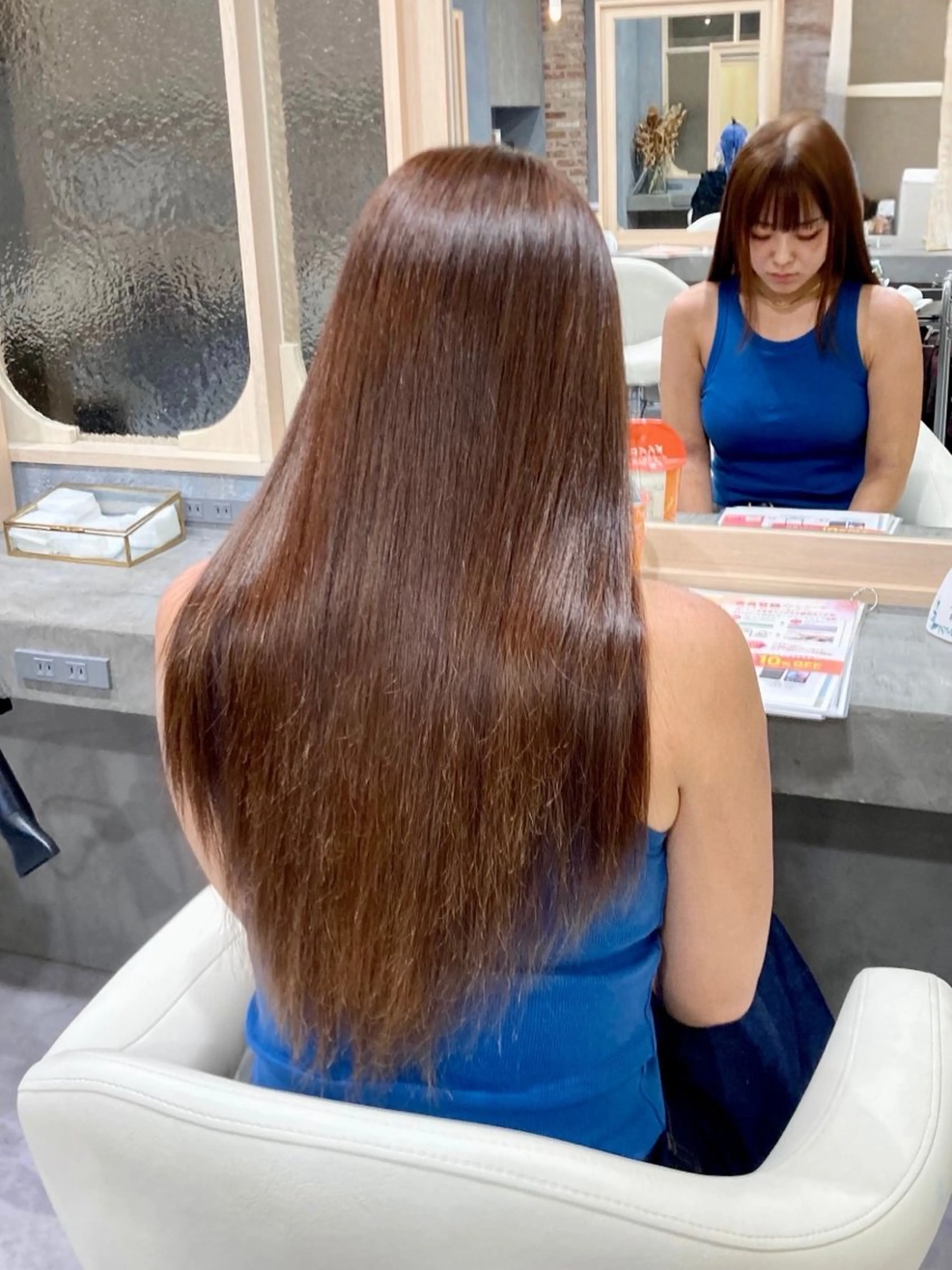 ロング パーマ ストレートパーマ LaBelleme by AK所属・坂本 彩芽のヘアスタイル