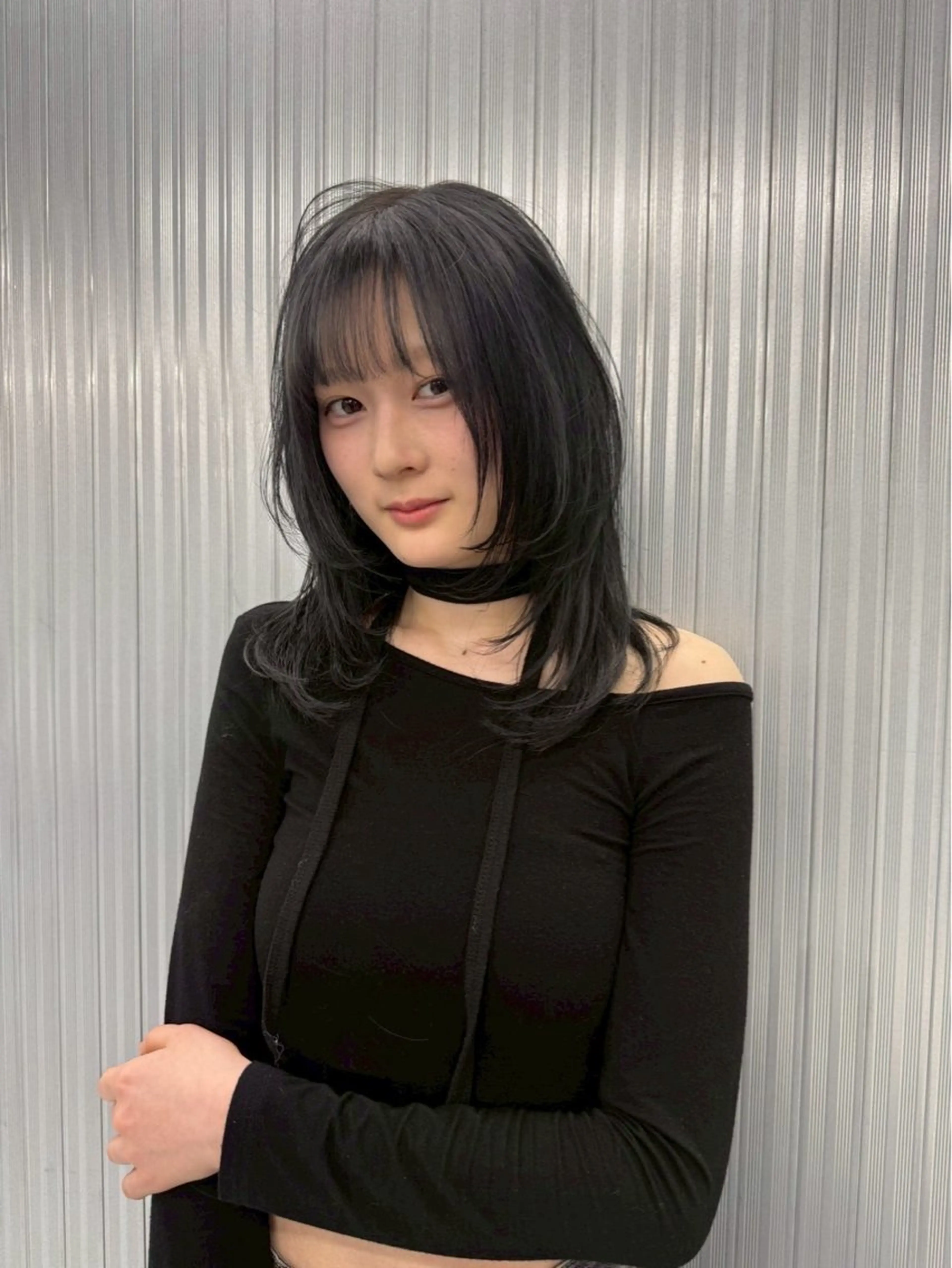 セミロング ヘアカラー うる艶🫧寒色カラー 💜🦋🫧ミズキのヘアスタイル