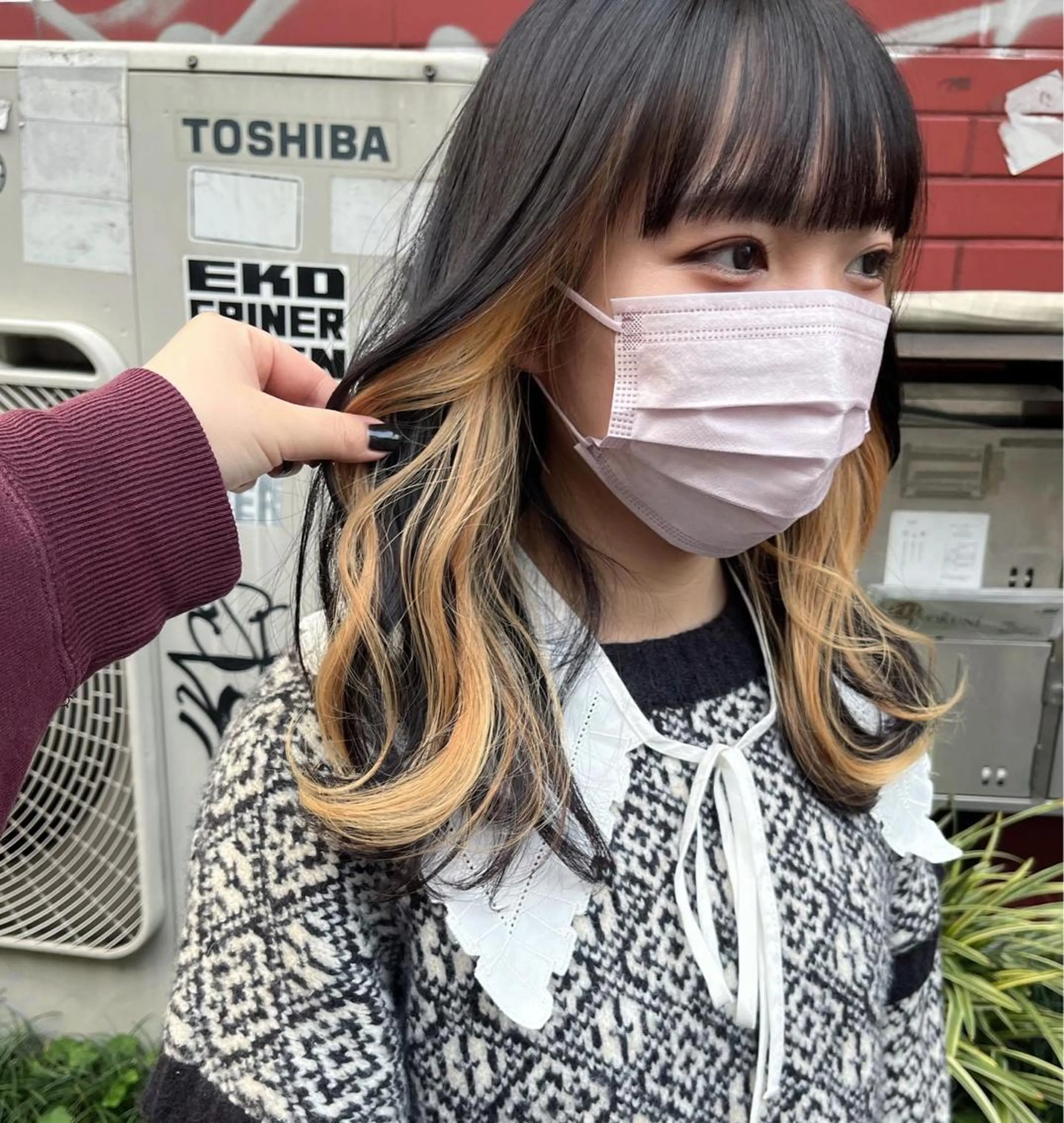 ロング ヘアカラー shiga mariaのヘアスタイル
