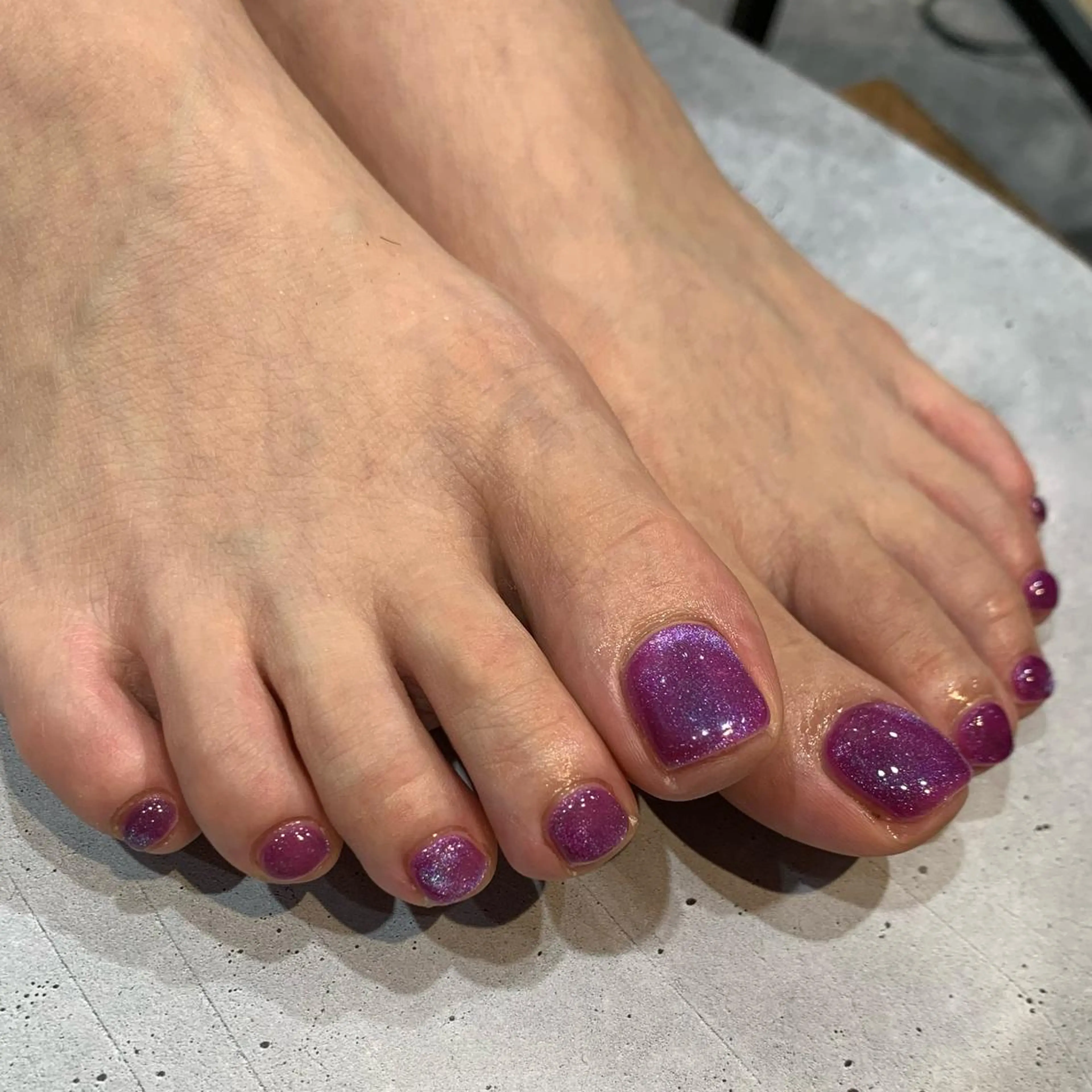 《初回、4週以内OFF無料》《フット》マグネット☀️orミラーネイル🪞【oak中目黒】の写真