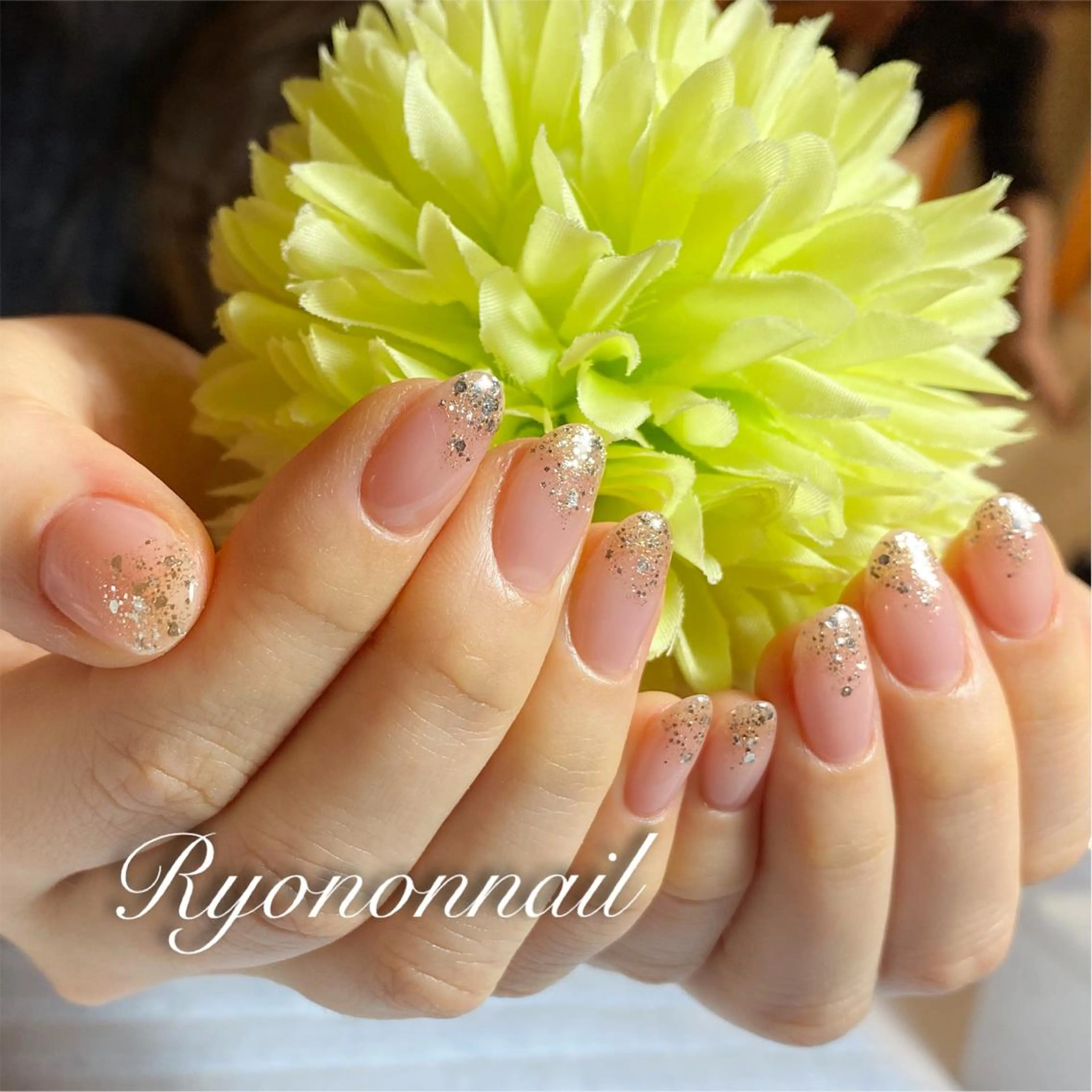 ネイル ラメ(グリッター) Ryononnail 上谷典子のネイルデザイン