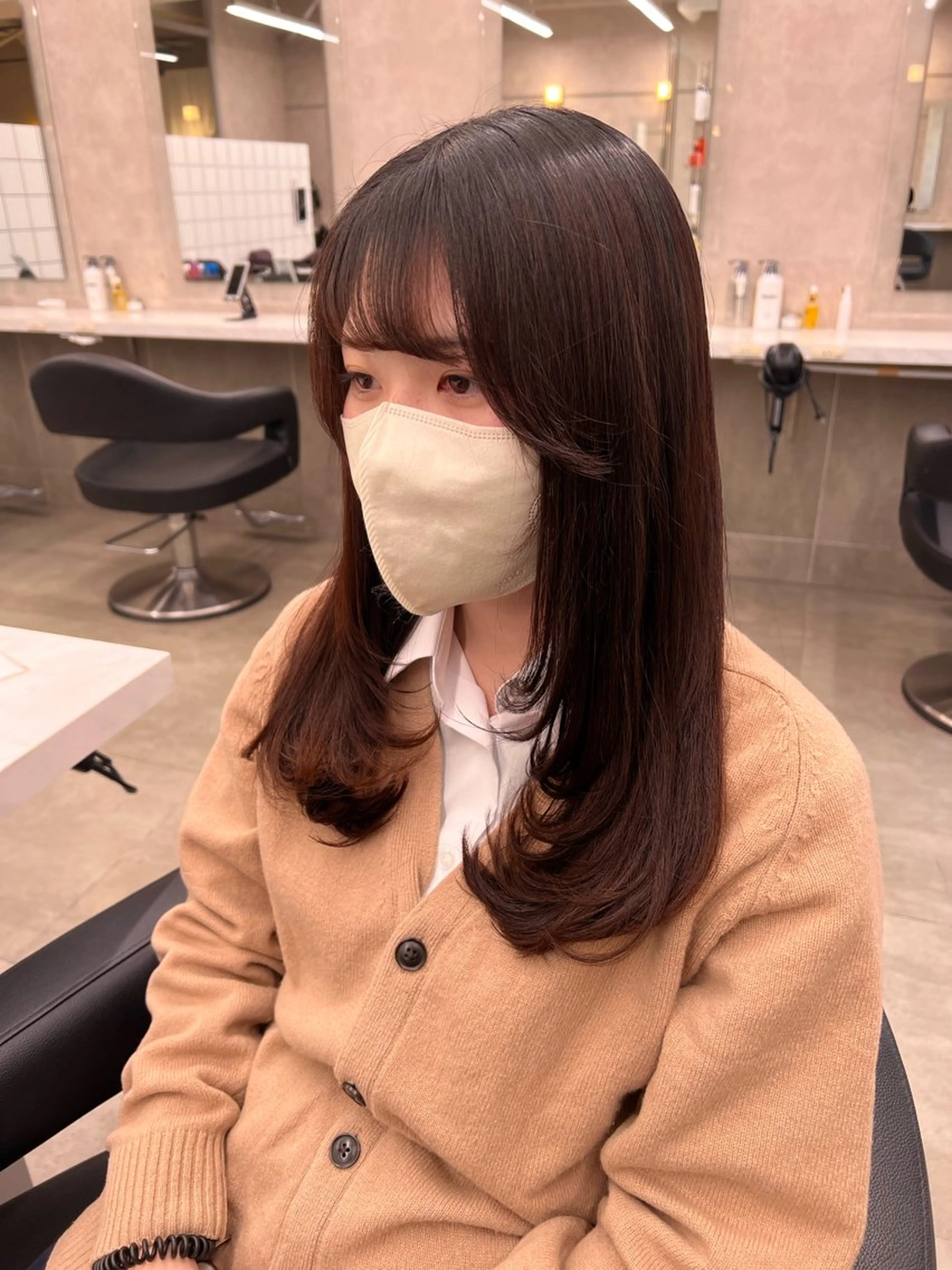 セミロング カラー 💖札幌カラー 指名No.1💖玲奈のヘアスタイル