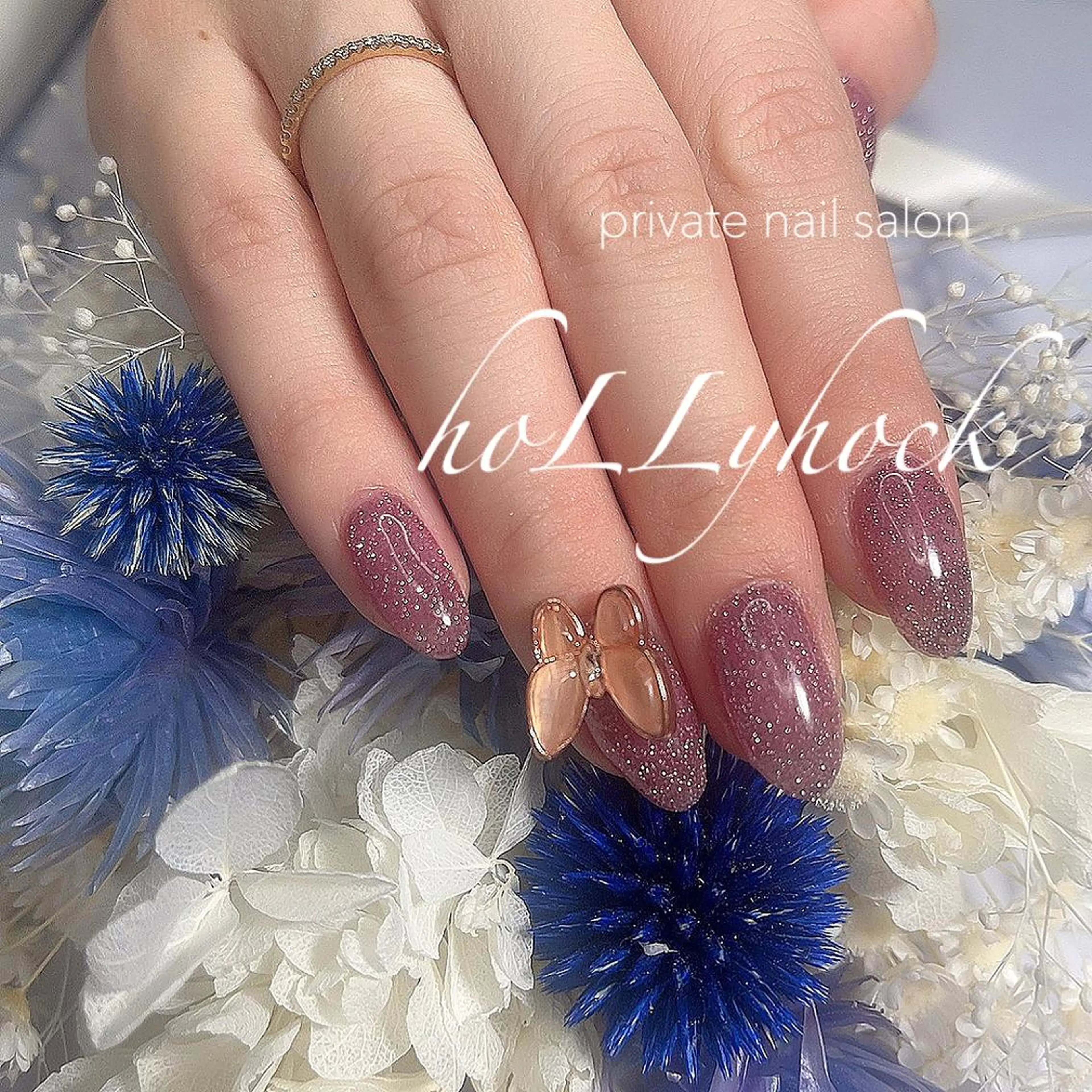 ネイル フラッシュネイル nail salon hoLLyhockのネイルデザイン