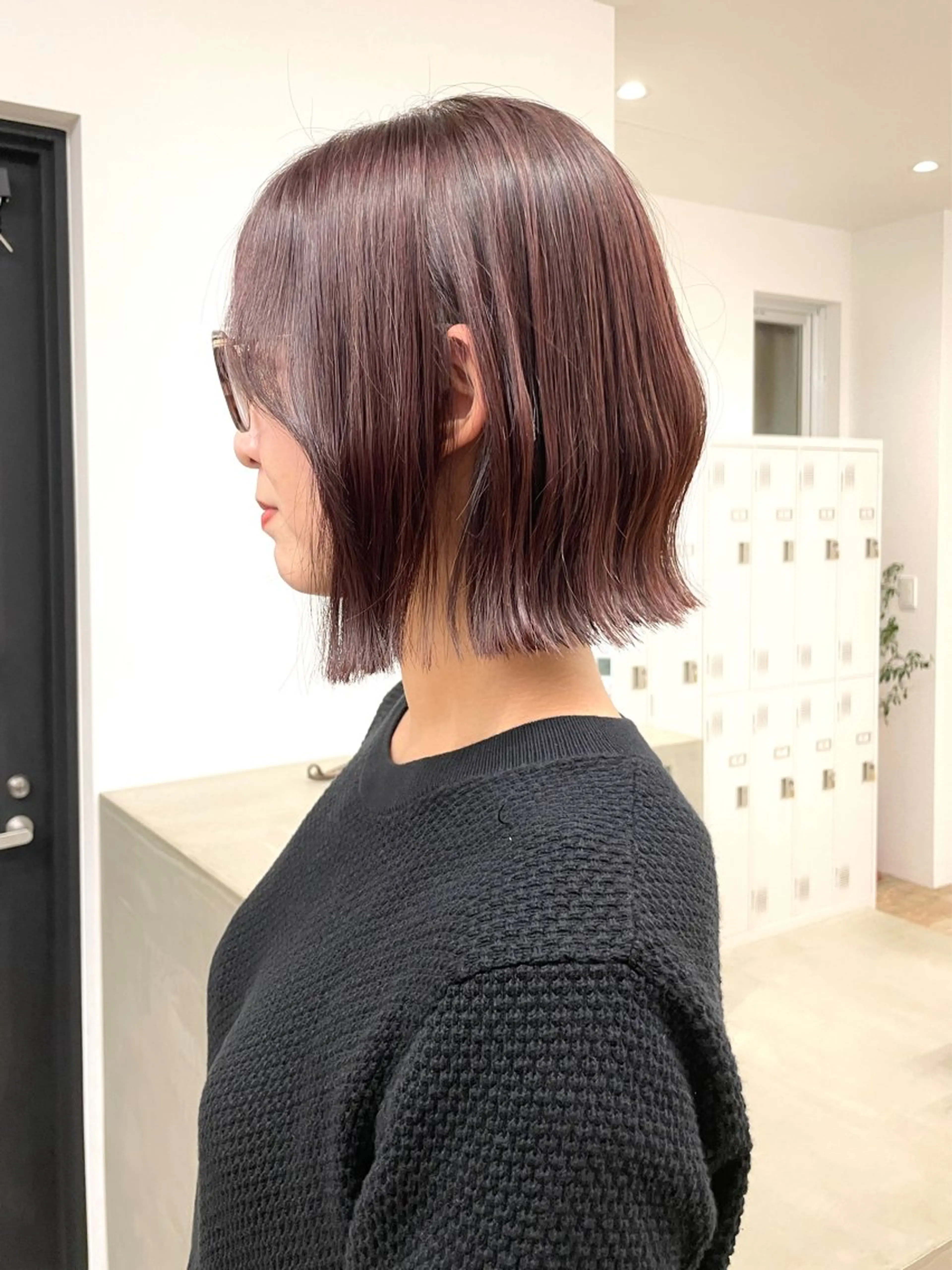 ミディアム カット ヘアカラー 縮毛矯正 トリートメント 艶髪/髪質改善 ナカムラのヘアスタイル