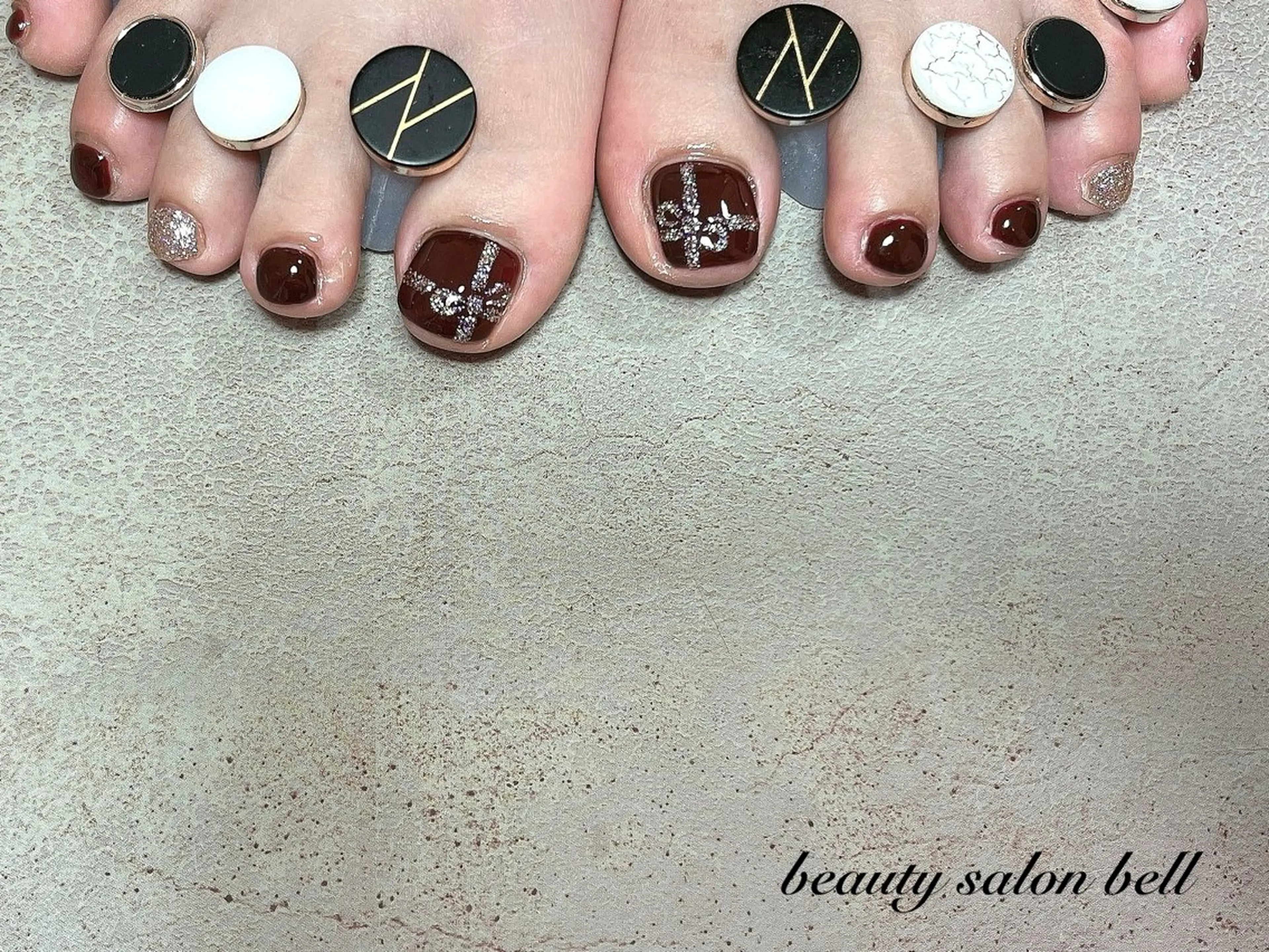 フットネイル 親指お持ち込みデザイン♡ご新規様オフ無料の写真