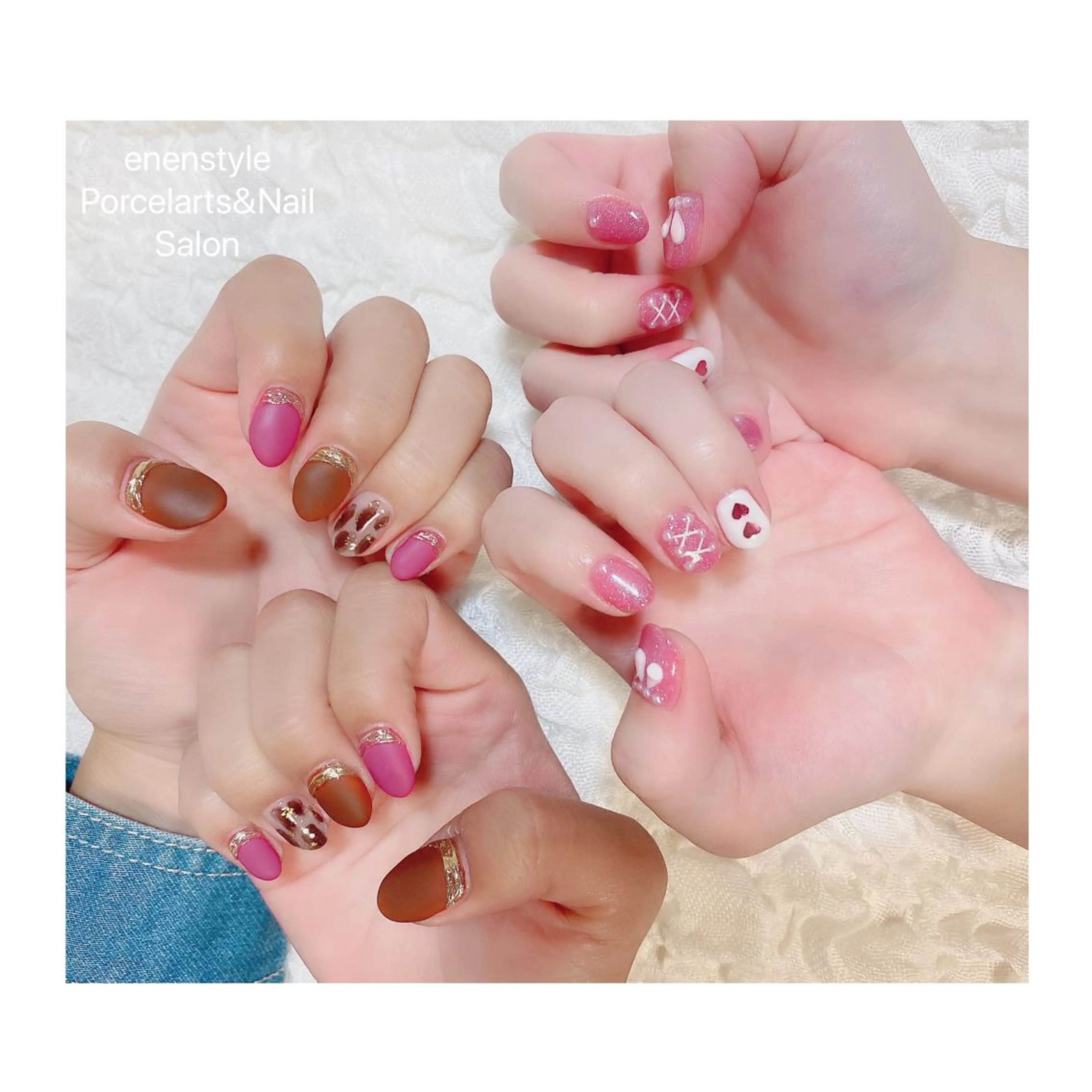 ショート ネイル ハンドネイル 👑enen style👑のネイルデザイン