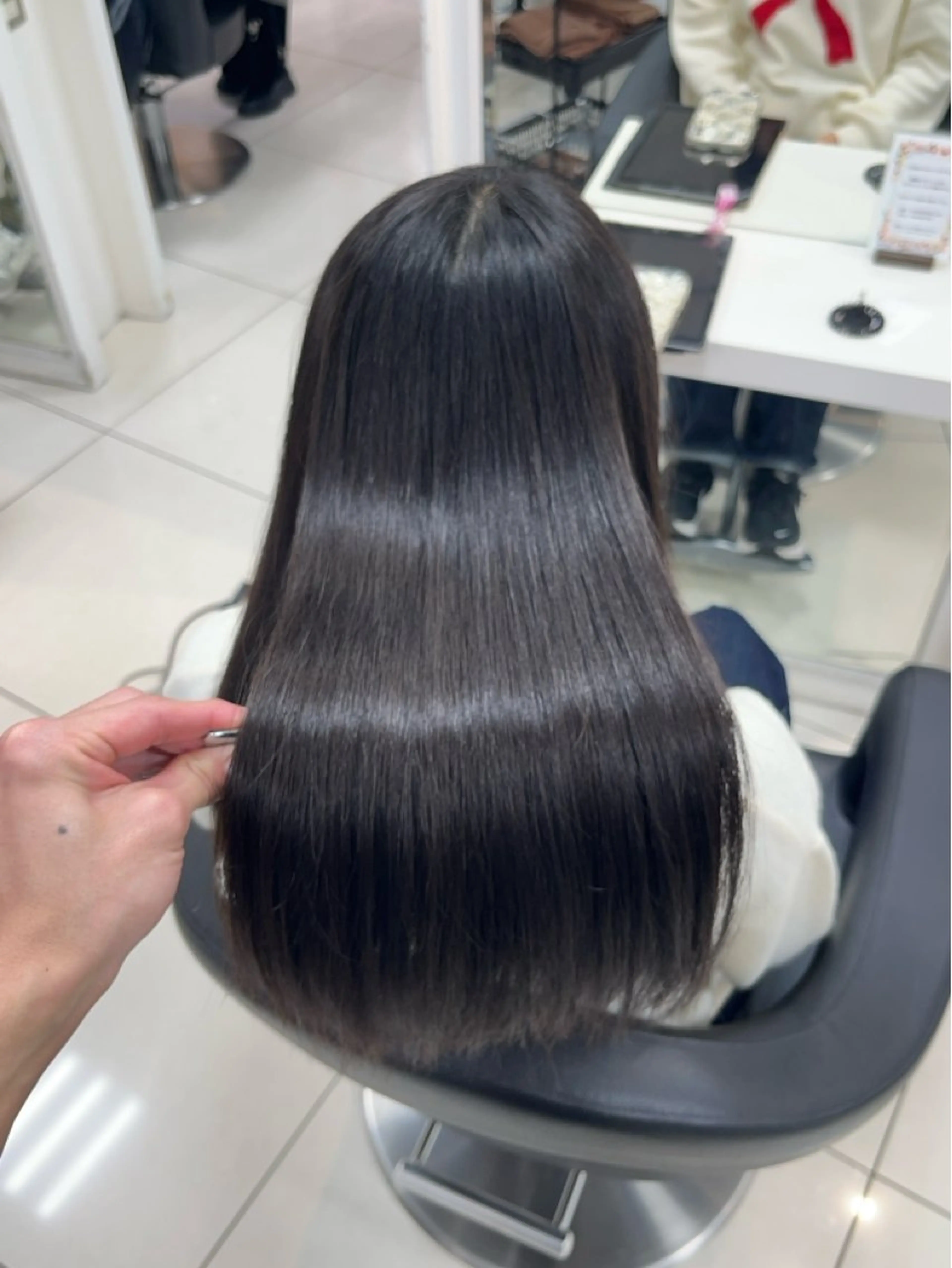 ロング パーマ カット 縮毛矯正 縮毛矯正指名No.1 艶カラー/SHIMAのヘアスタイル