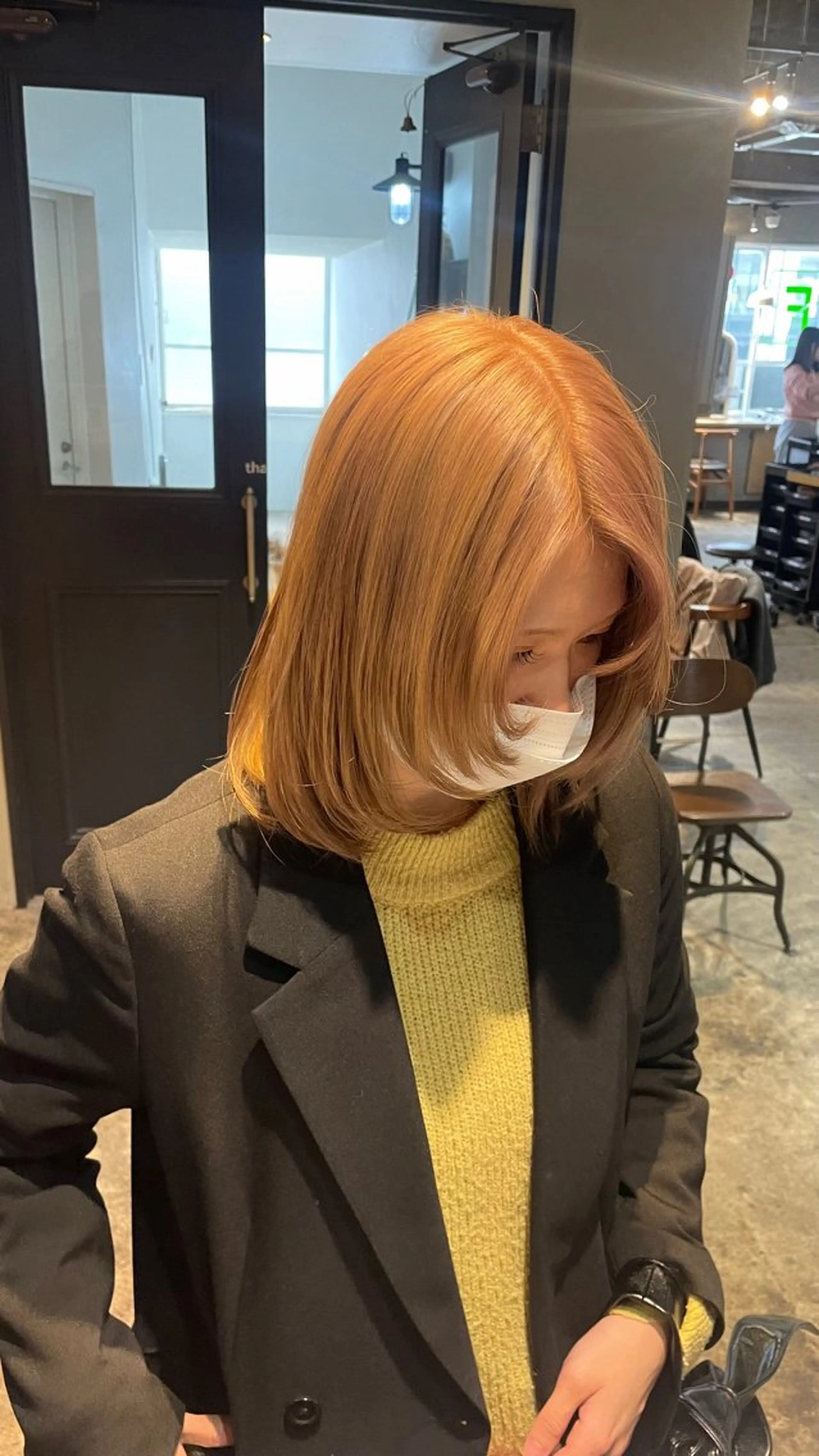 ミディアム カラー 中下 優光のヘアスタイル