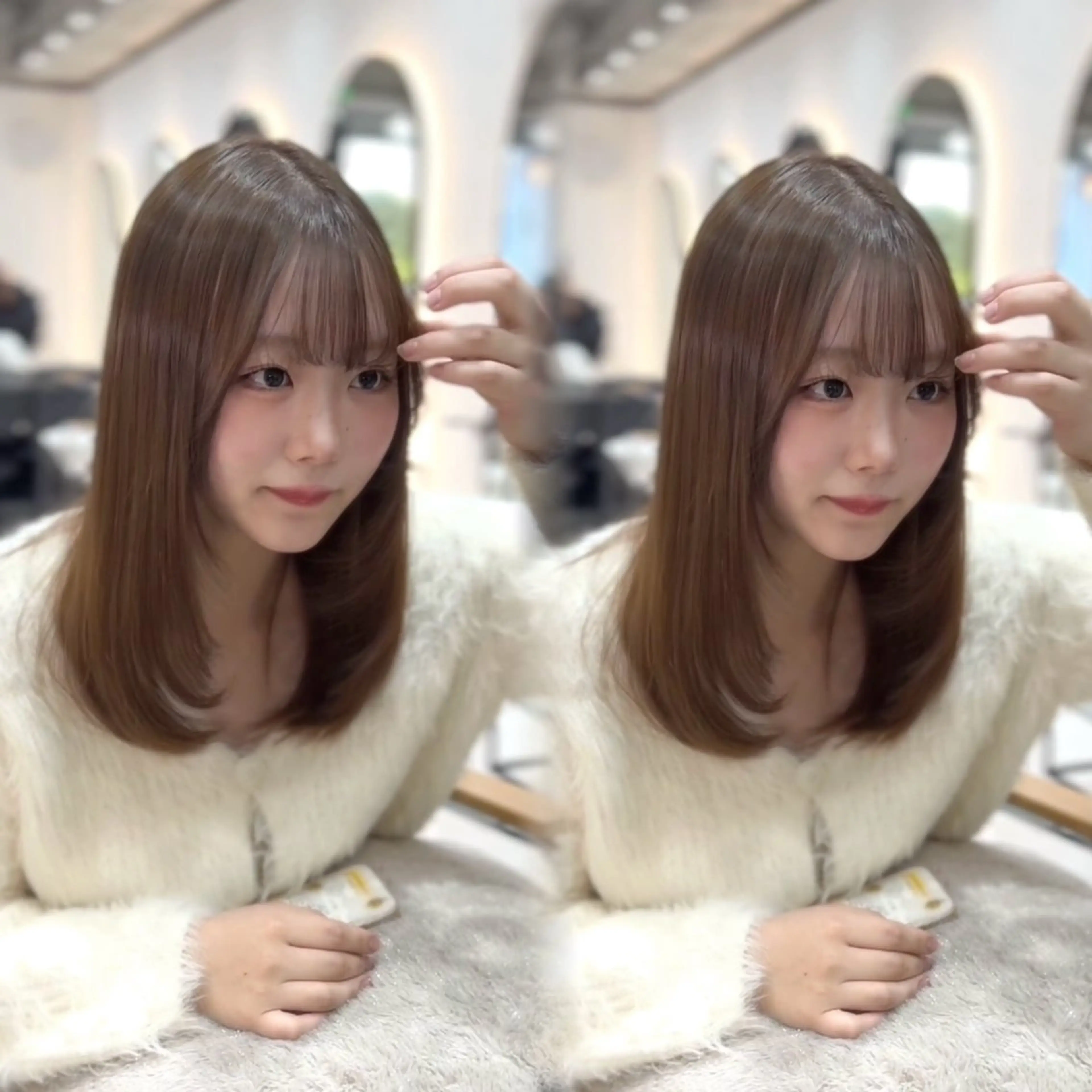 【ご新規様限定!!ミニモ学割】🎀レイヤーカット+ケアカラー+超音波3stepトリートメント🎀レイヤー/ハッシュ/前髪の写真