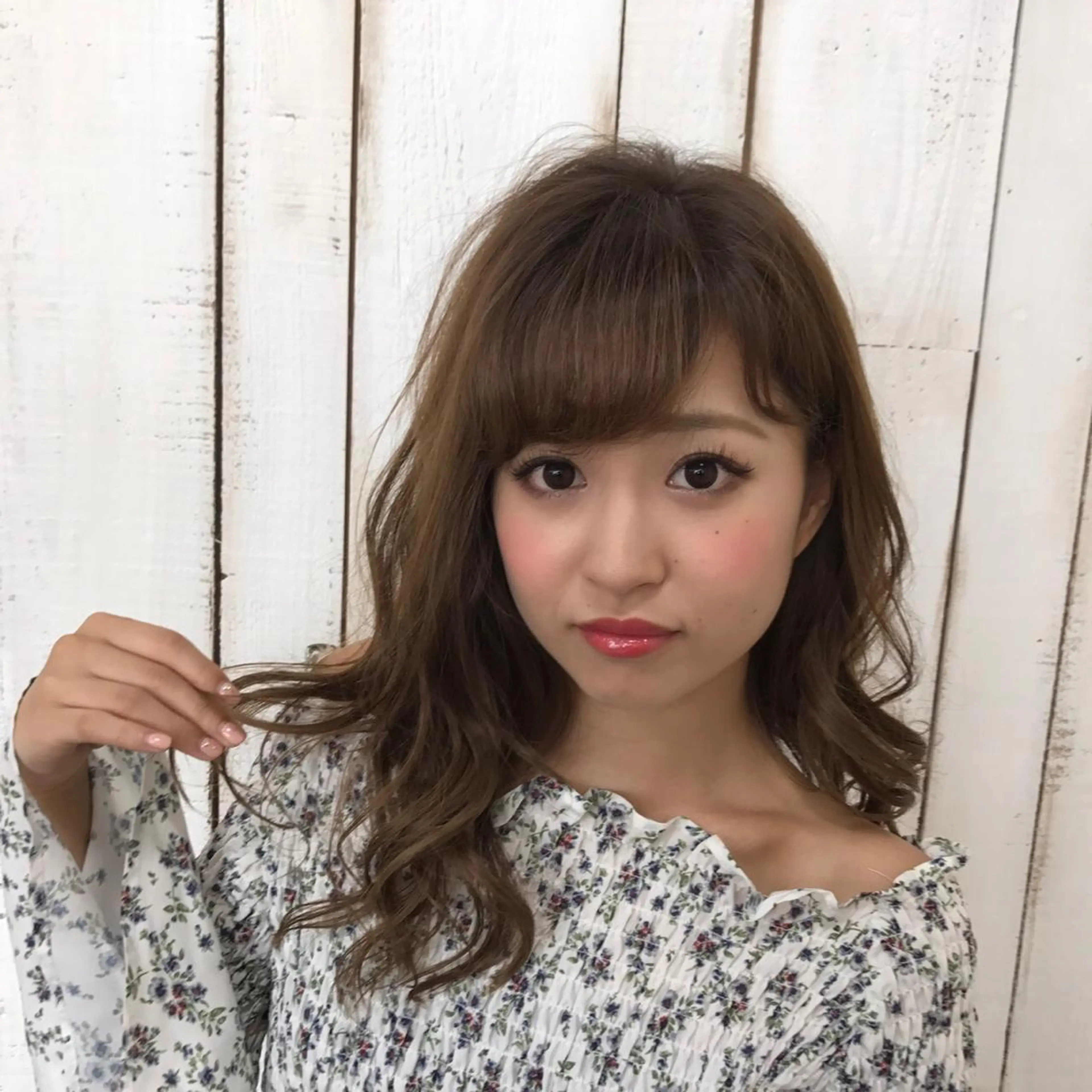 セミロング カラー アンダーバーホワイト_WHITE所属・_WHITE芝本 賢吾【天王寺店】のヘアスタイル