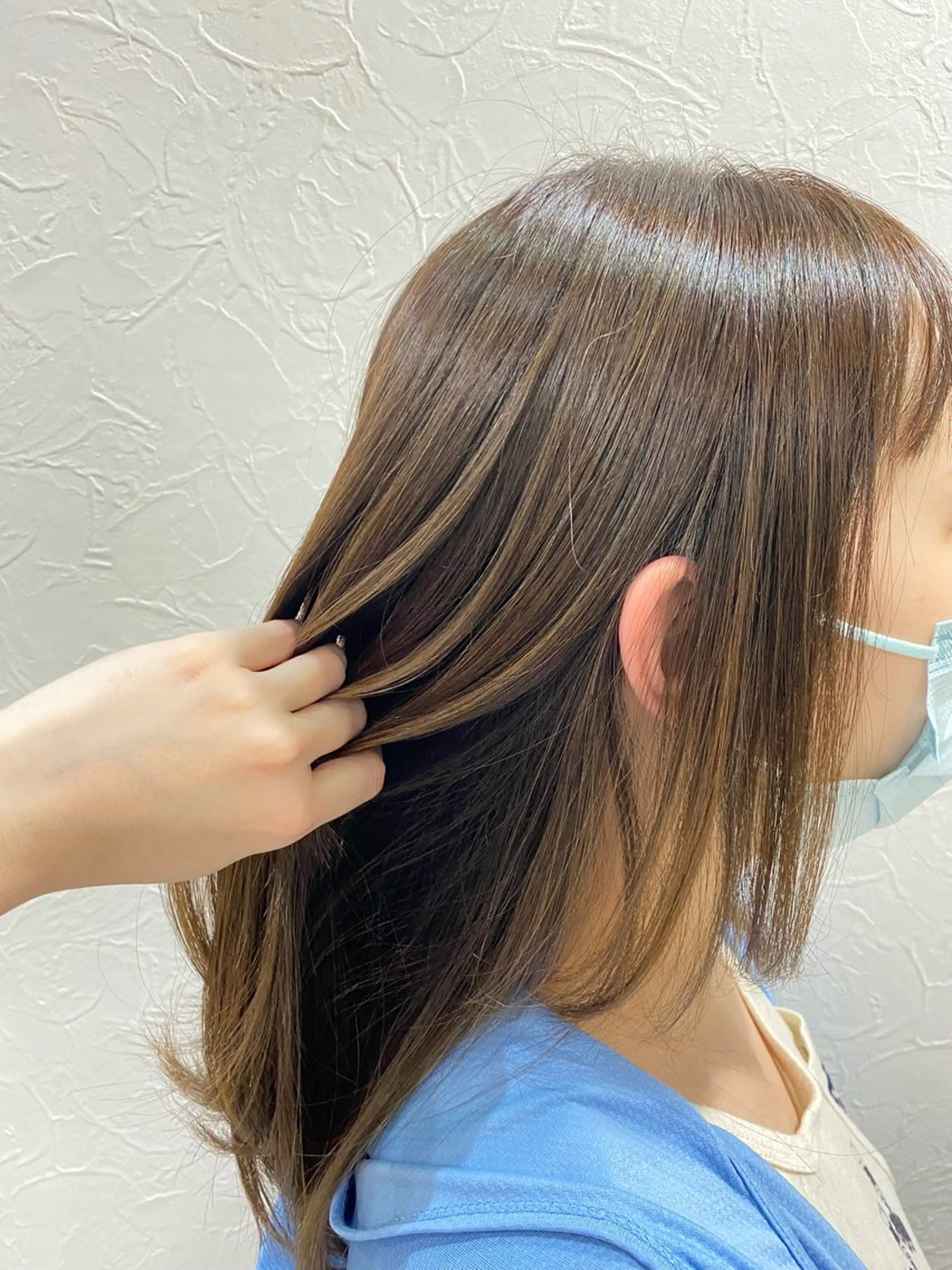 セミロング カラー Az ながいりかのヘアスタイル