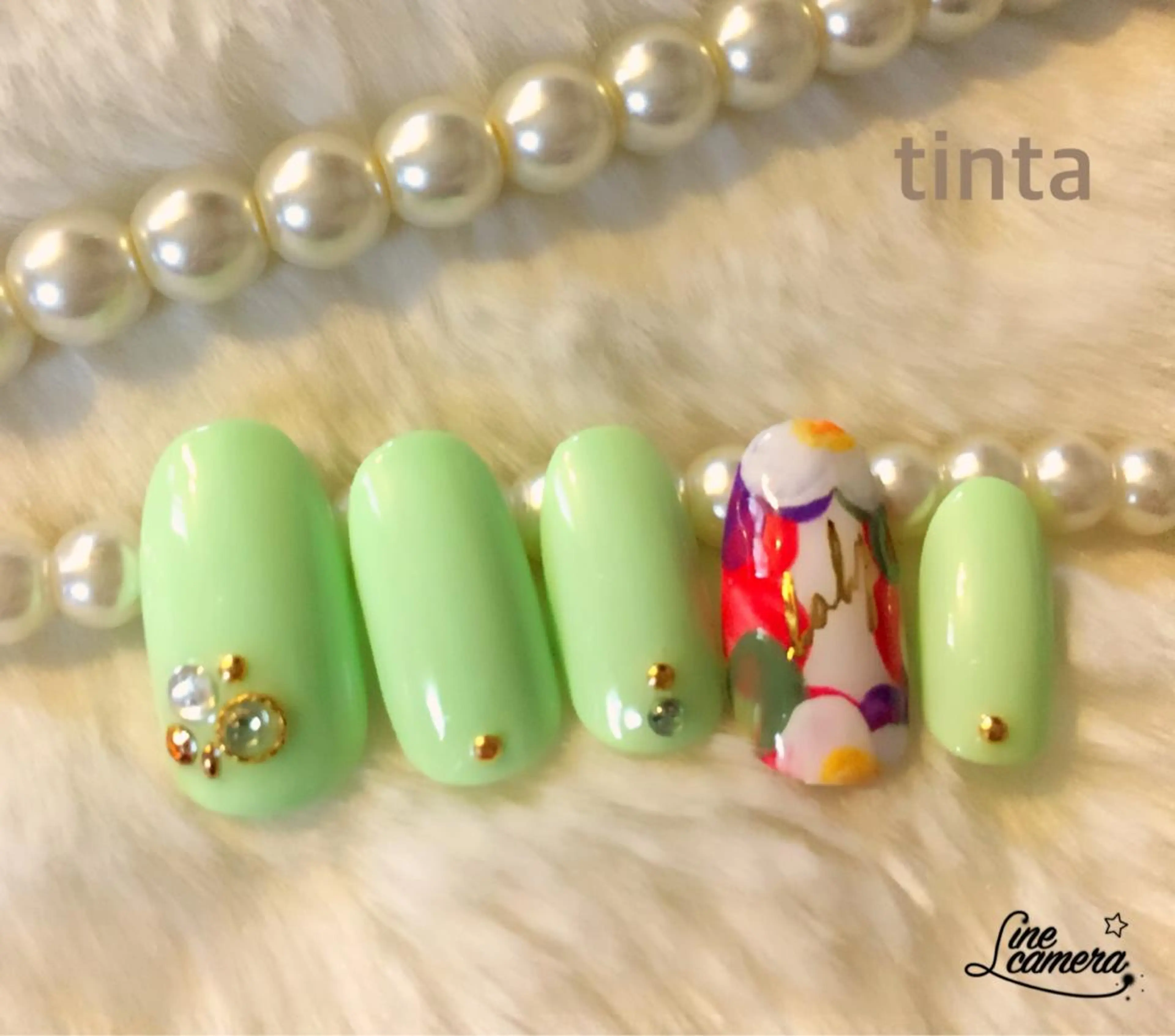 ネイル フラワーネイル ネイルサロン ティンタ所属・馬場 典子のネイルデザイン