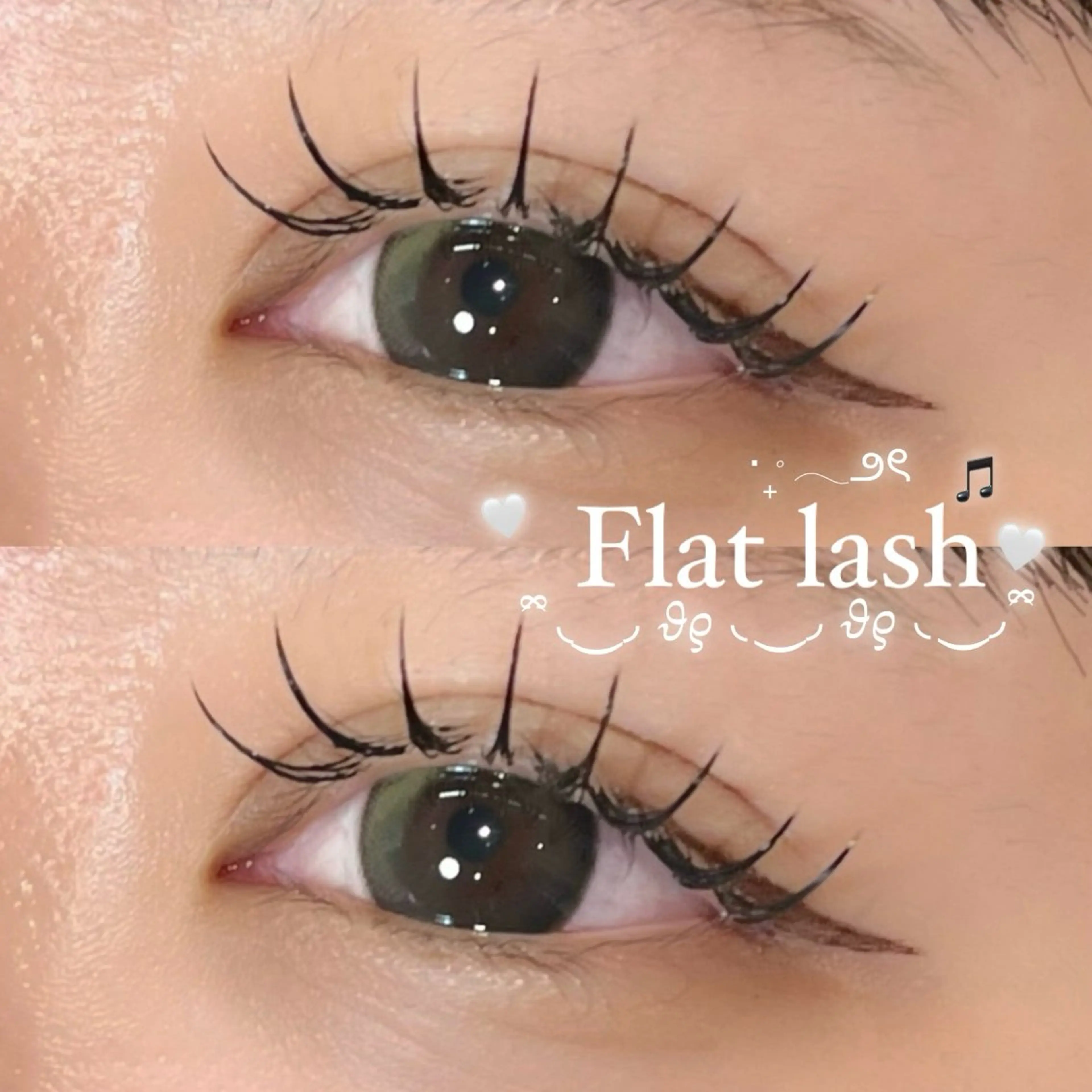 マツエク・マツパ Cカール フラットラッシュ マツエク 𝐞𝐢𝐠𝐡𝐭 nanako ♡ྀིのマツエク・マツパデザイン