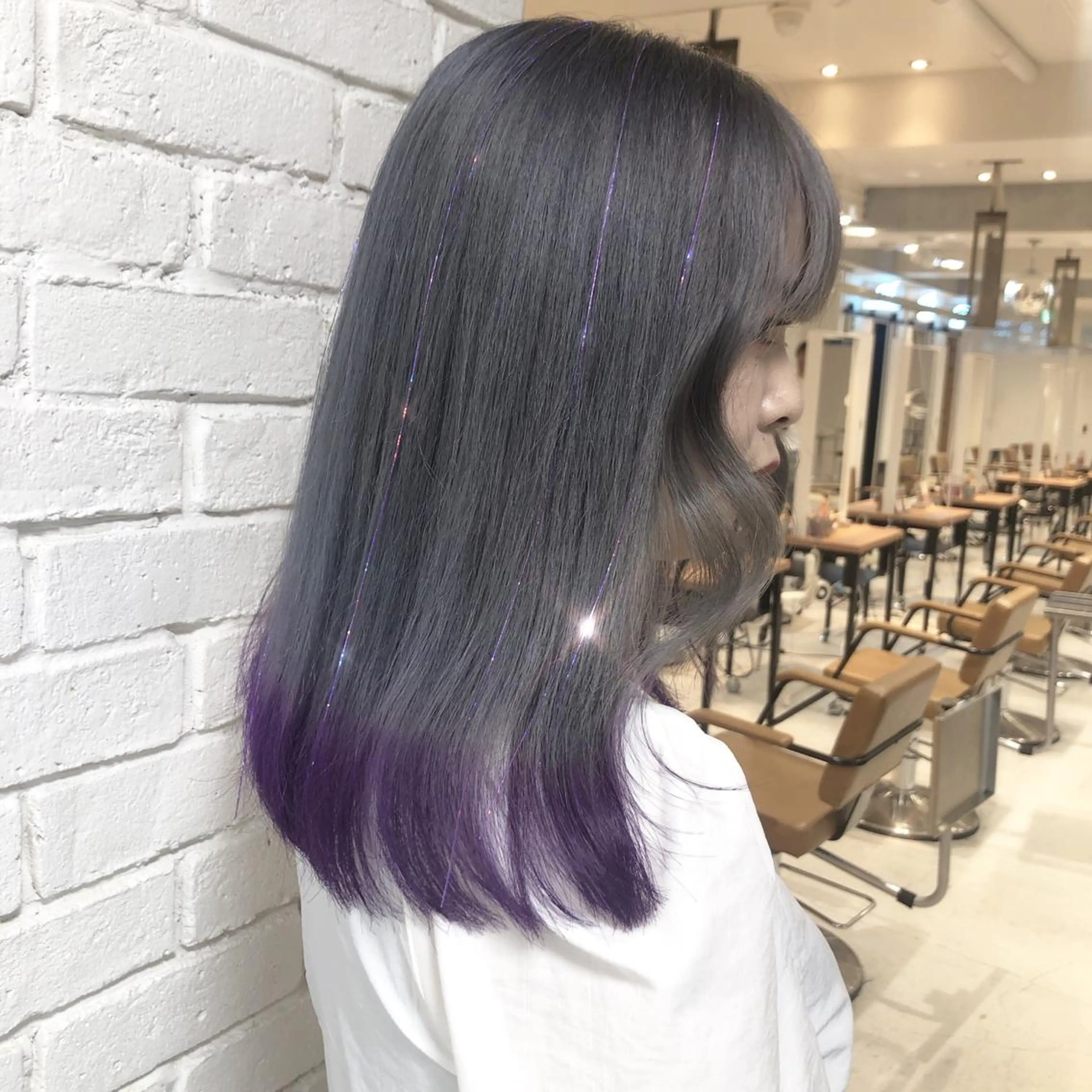 ロング カラー エクステ ORIKA 美容室のヘアスタイル