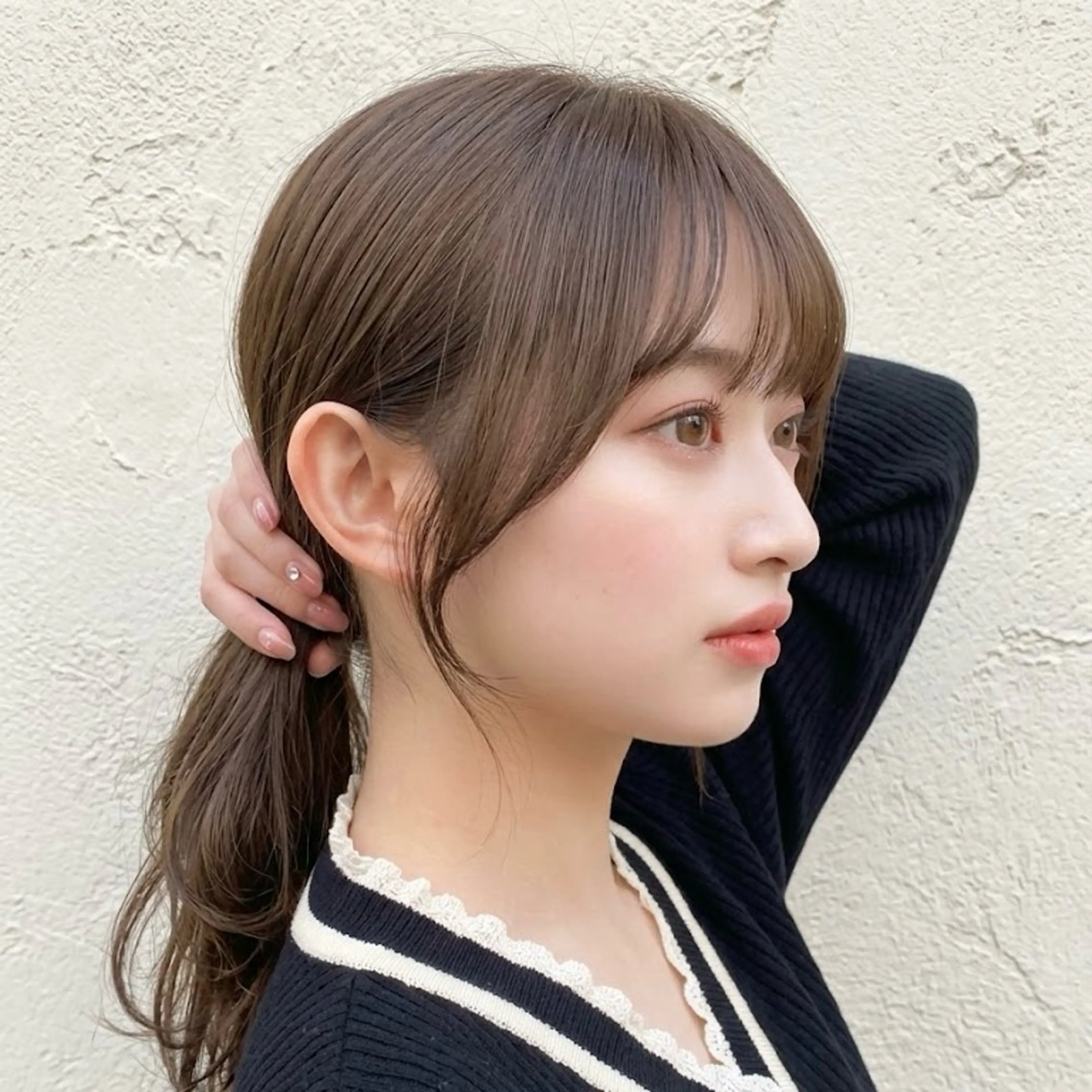 ロング カラー カット ヘアカラー トリートメント 【渋谷】中顔面短縮 ｜髪質改善｜れんのヘアスタイル