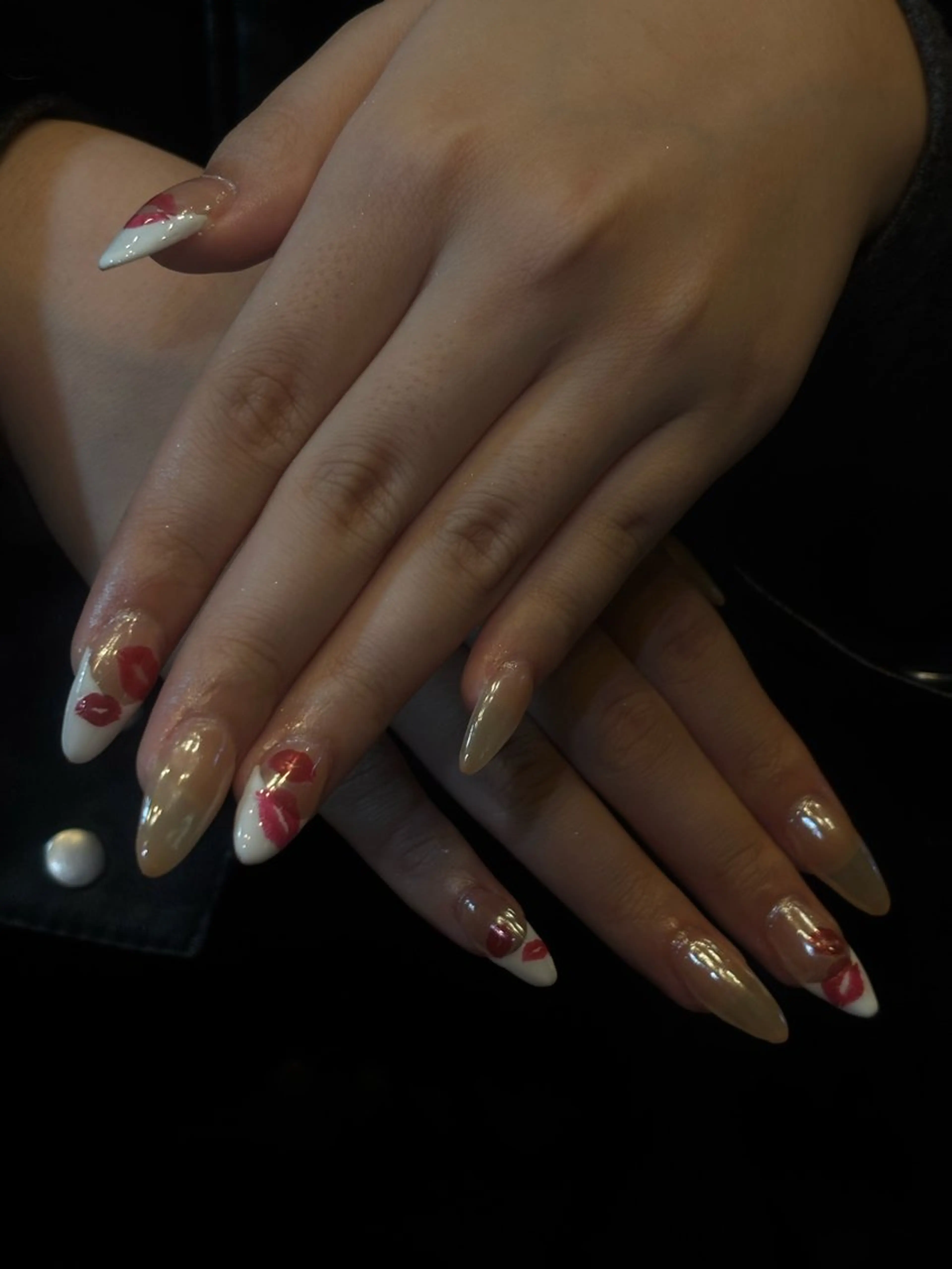 ネイル フレンチネイル ミラーネイル Lillion sakiのネイルデザイン