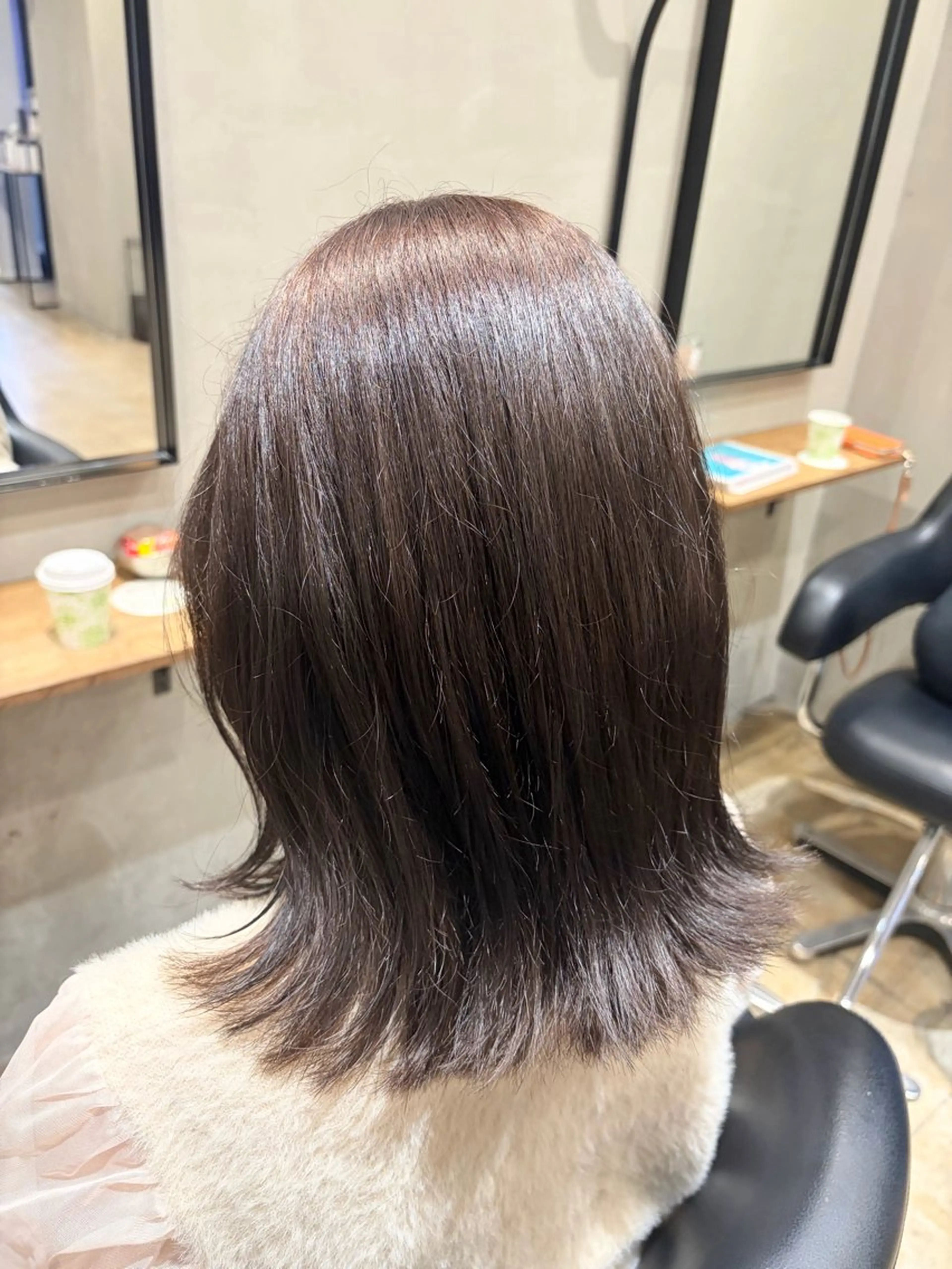 ミディアム レイヤーカット カット ヘアカラー トリートメント みわ/博多 ブリーチ/メンズヘアのヘアスタイル