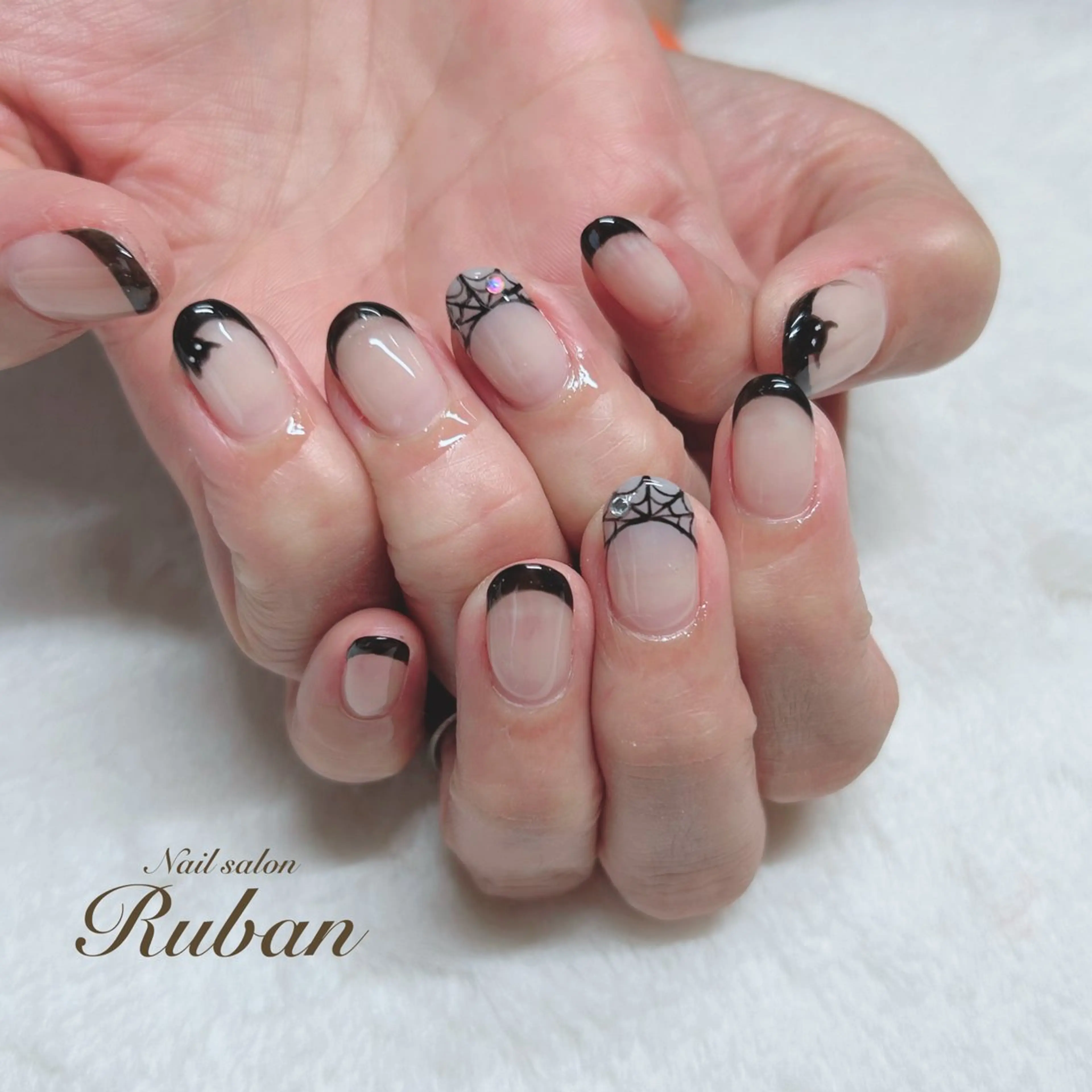 ネイル フレンチネイル ハロウィン Nail salon Rubanのネイルデザイン