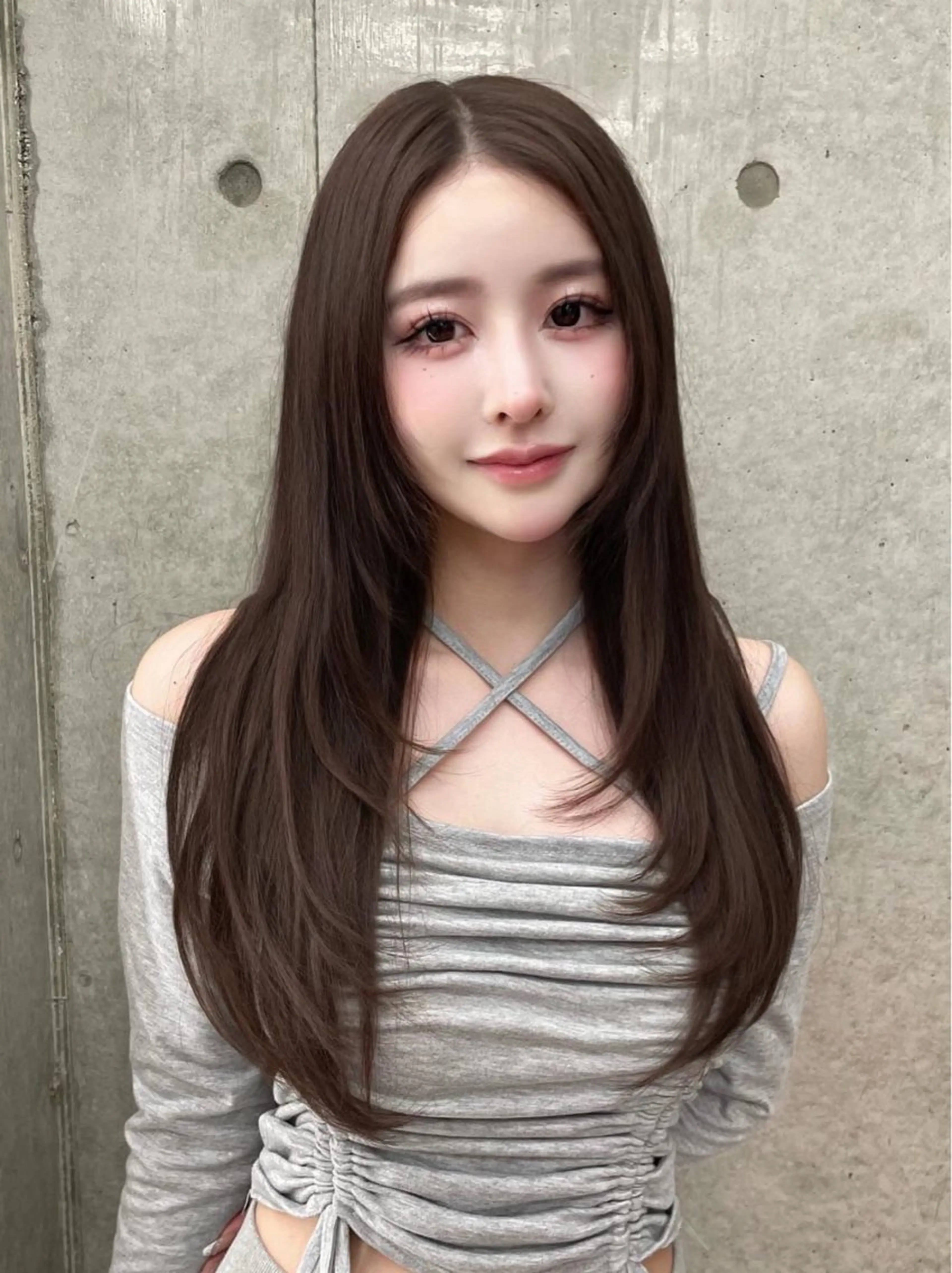 ロング カラー カット ヘアカラー トリートメント 韓国ヘア🇰🇷 レイヤー/芝春樹のヘアスタイル