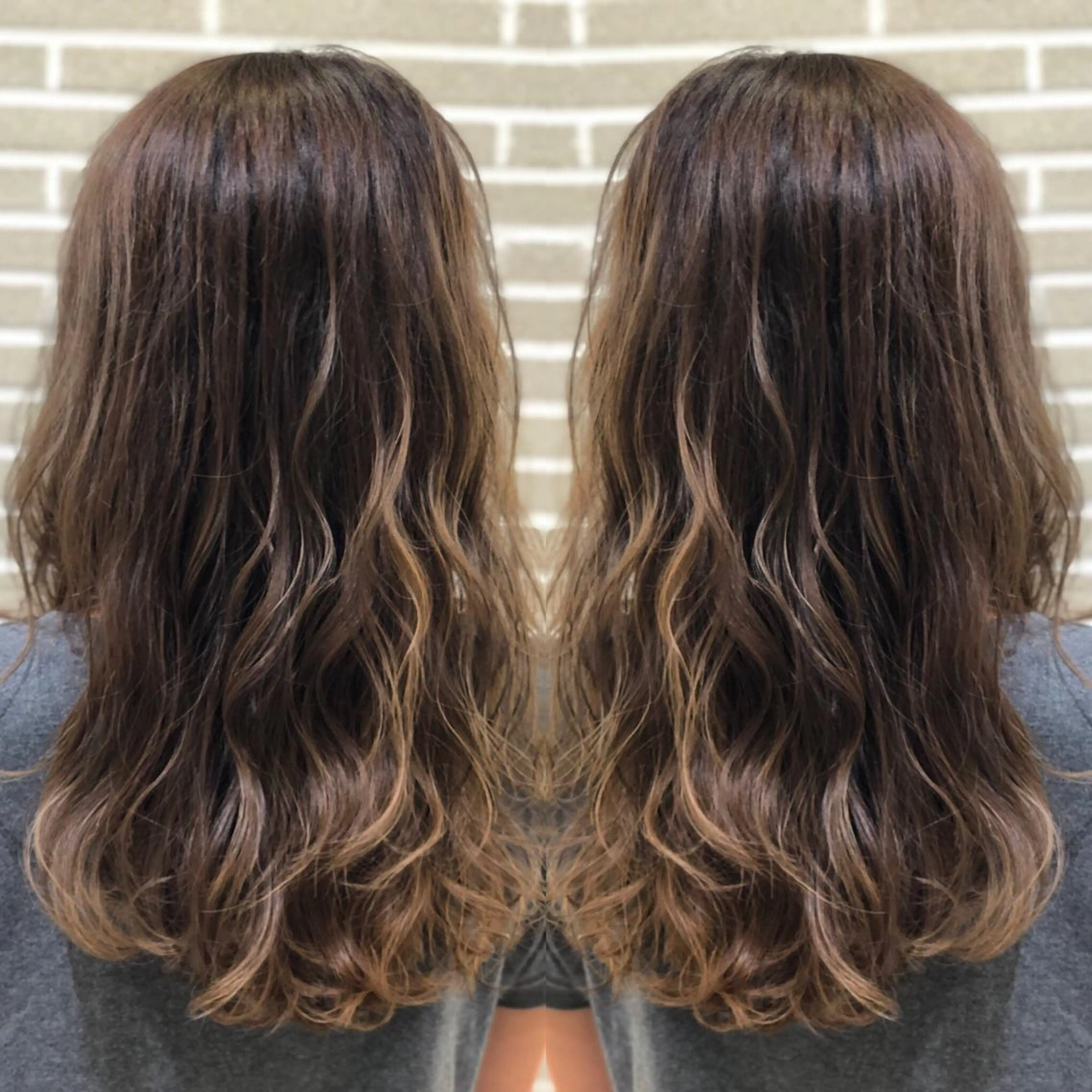 セミロング カラー ヘアアレンジ カット ヘアカラー トリートメント 山北 咲子のヘアスタイル