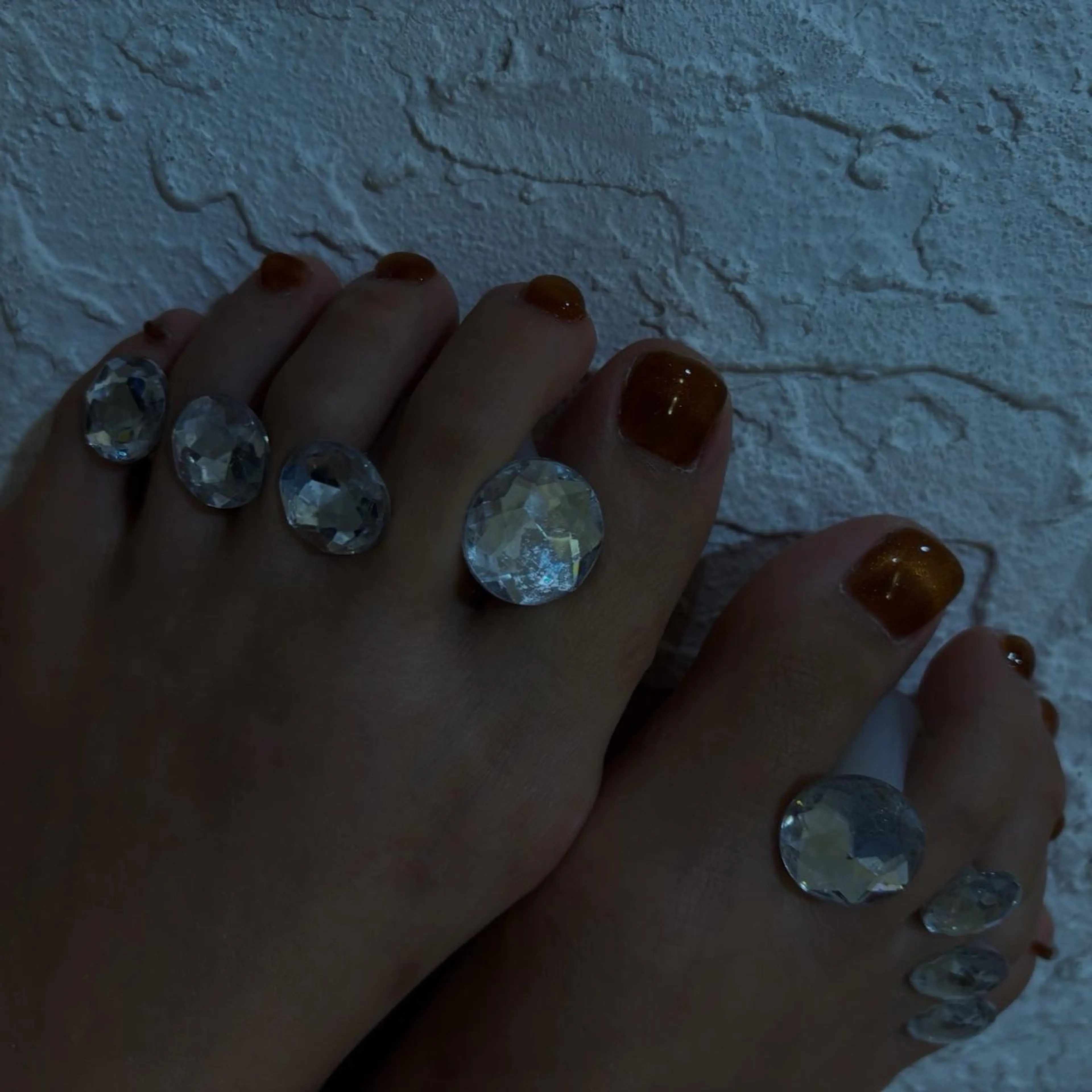 ネイル 長さ出し フットネイル キラキラネイル 韓国ネイル マグネットネイル Vante梅田店所属・vante_aimi .パラジェル取扱店のネイルデザイン