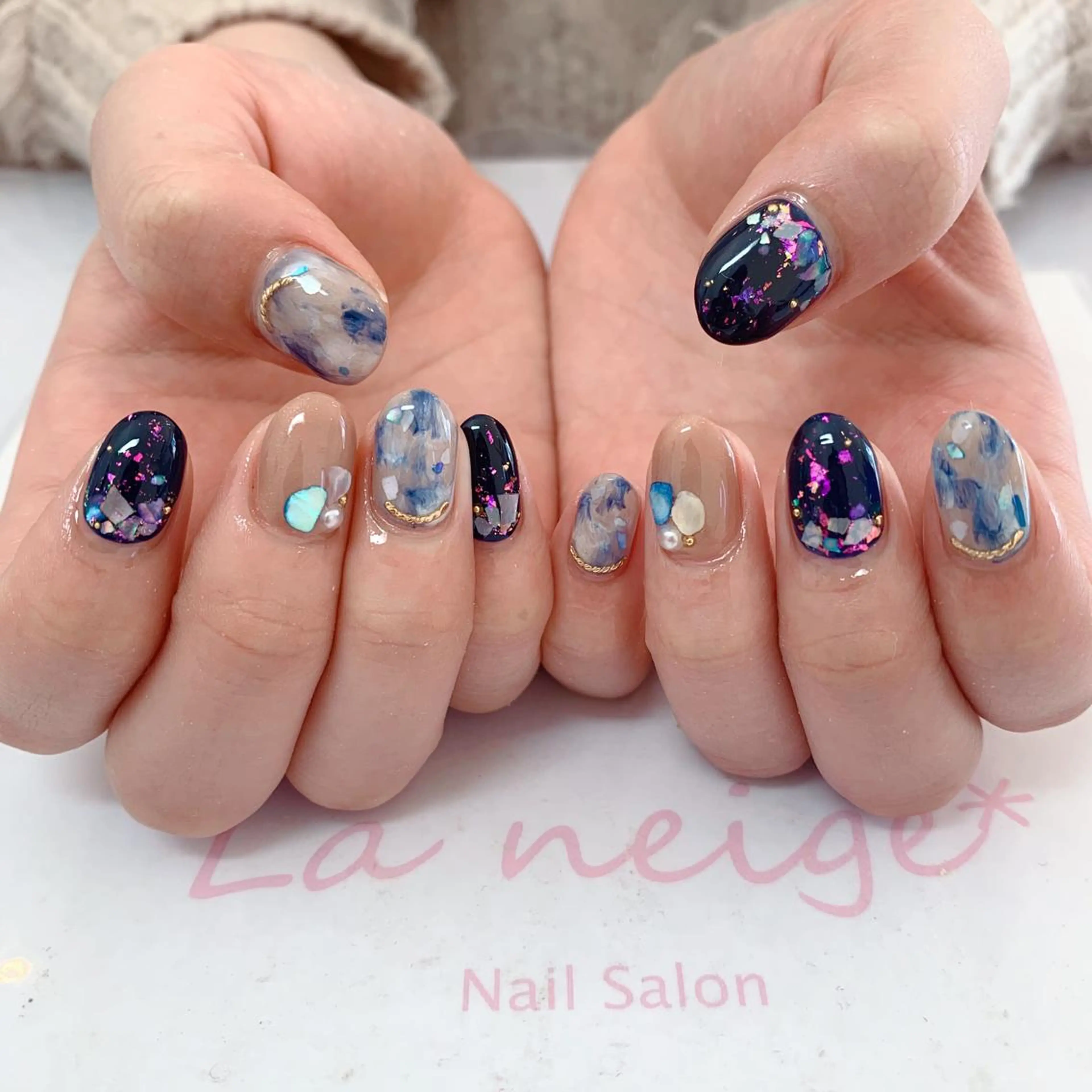 ネイル ハンドネイル La neige* yuki 🐩🌙のネイルデザイン