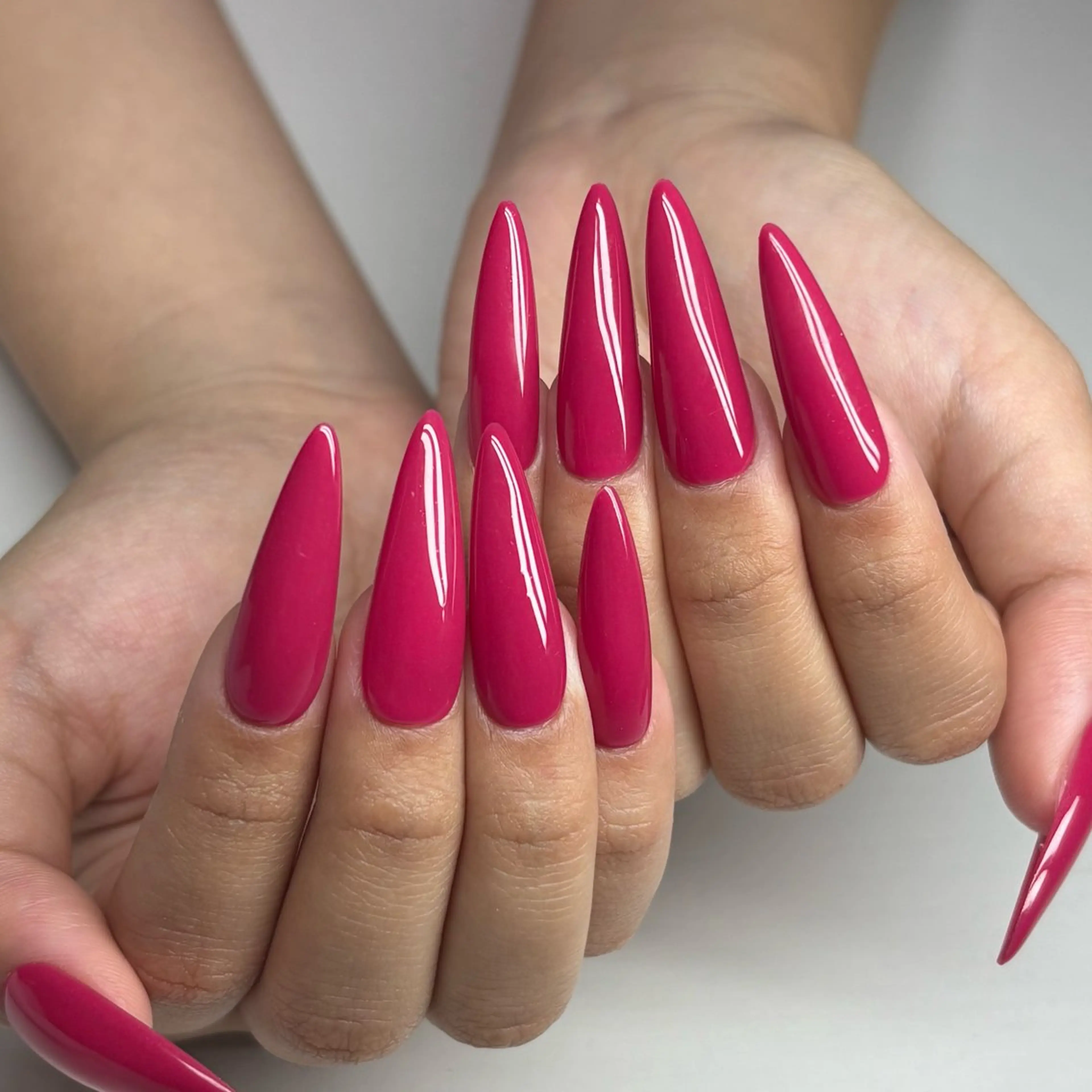 〔オフ無し〕チップ長さだし10本/ワンカラー🩷の写真