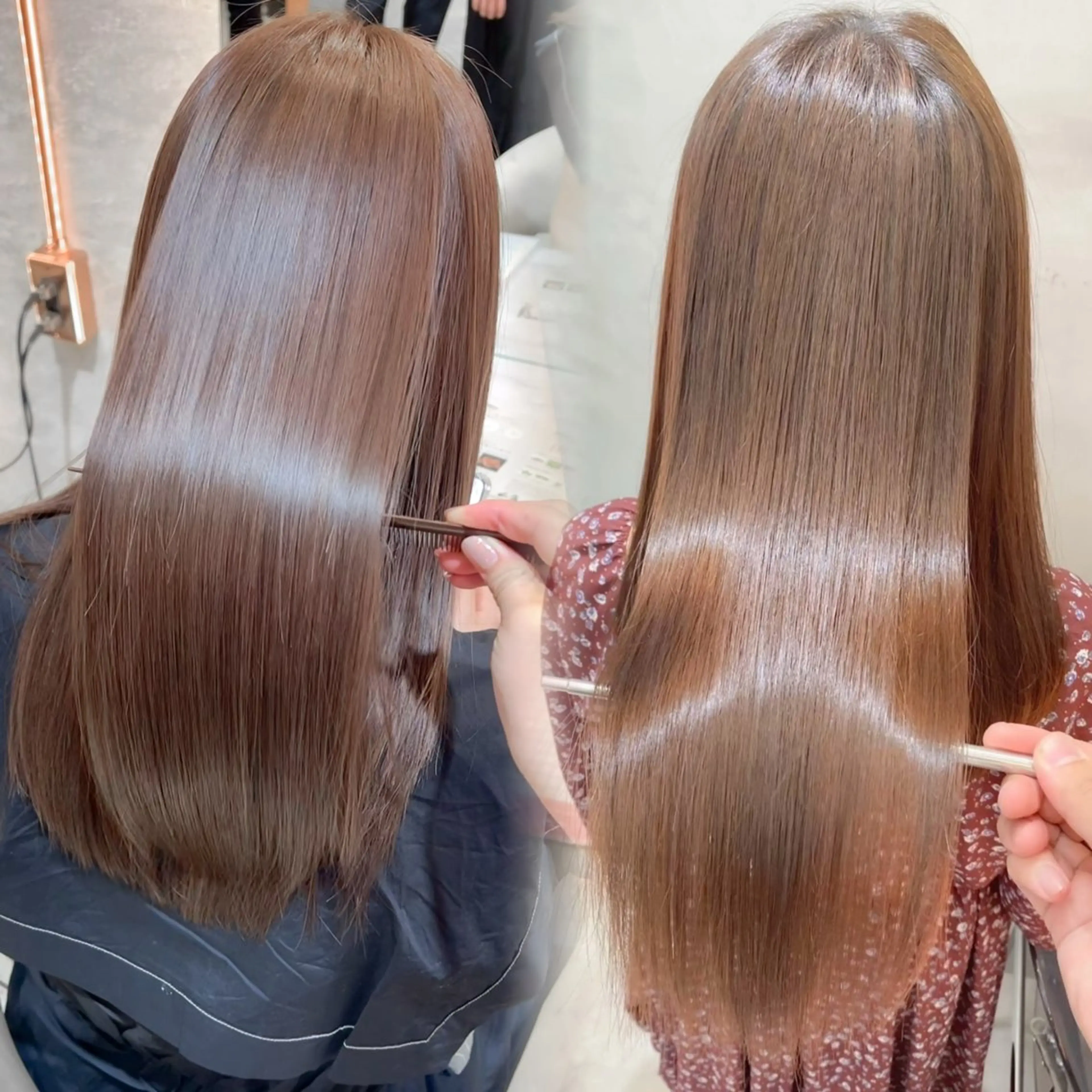 ロング カラー 縮毛矯正/韓国ヘア /レイヤー🎀ミズキのヘアスタイル