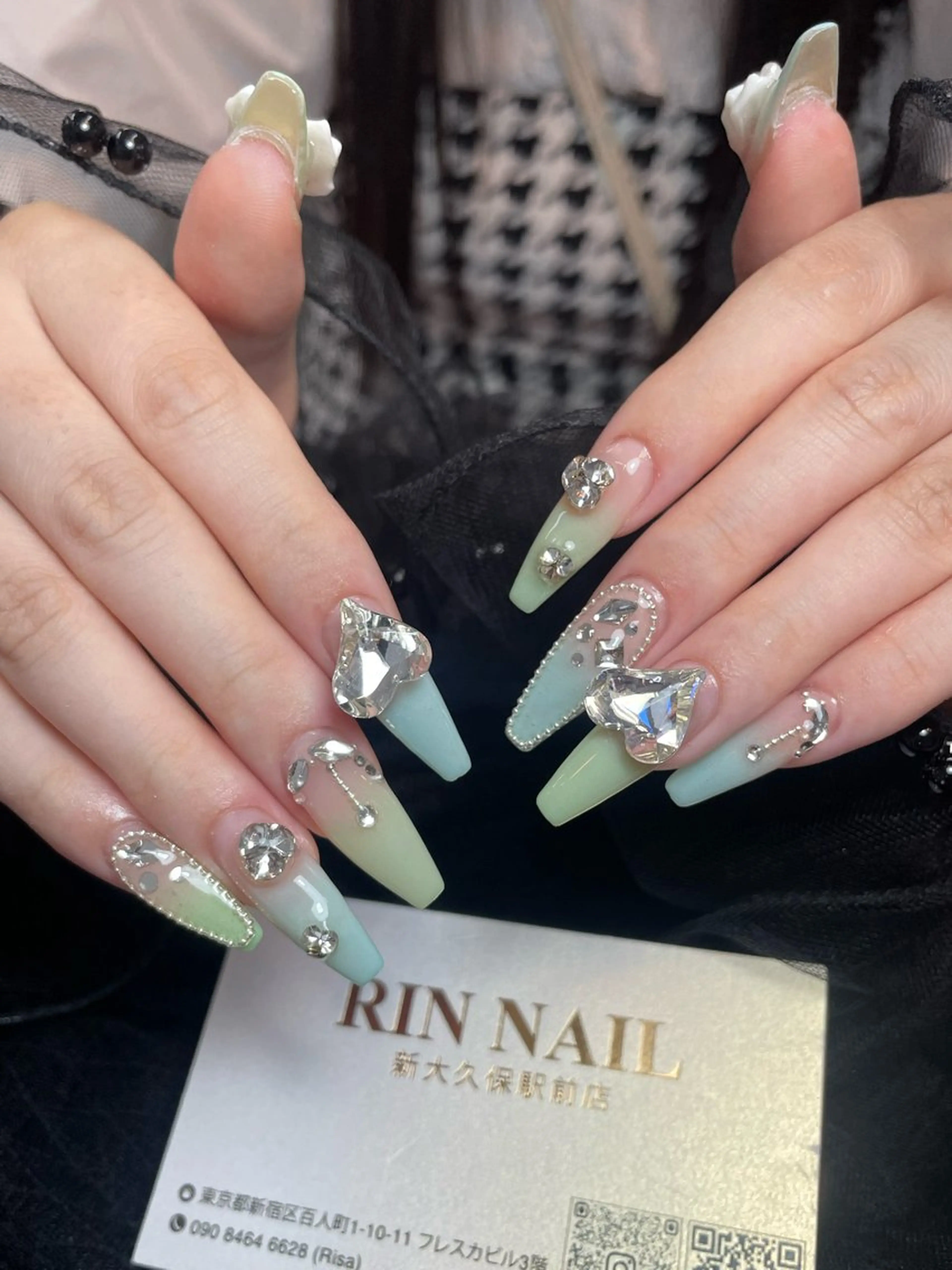 ネイル アートネイル フレンチネイル ジェルネイル 韓国ネイル ミラーネイル Rin Nail 新大久保店のネイルデザイン