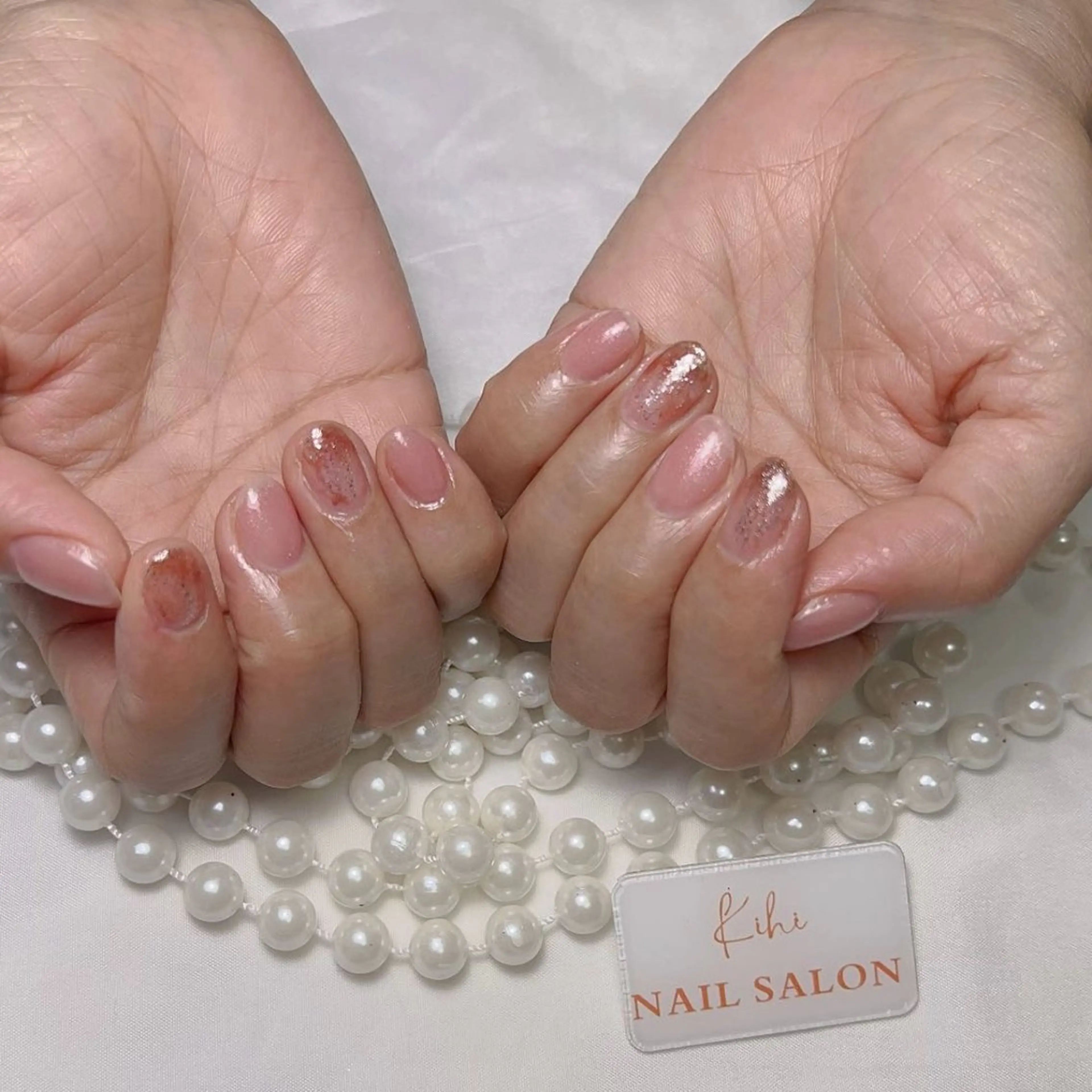 ネイル アートネイル フレンチネイル ジェルネイル グラデーション 韓国ネイル ハンドネイル ハンドケア さくら💮💮 【オフ無料】のネイルデザイン